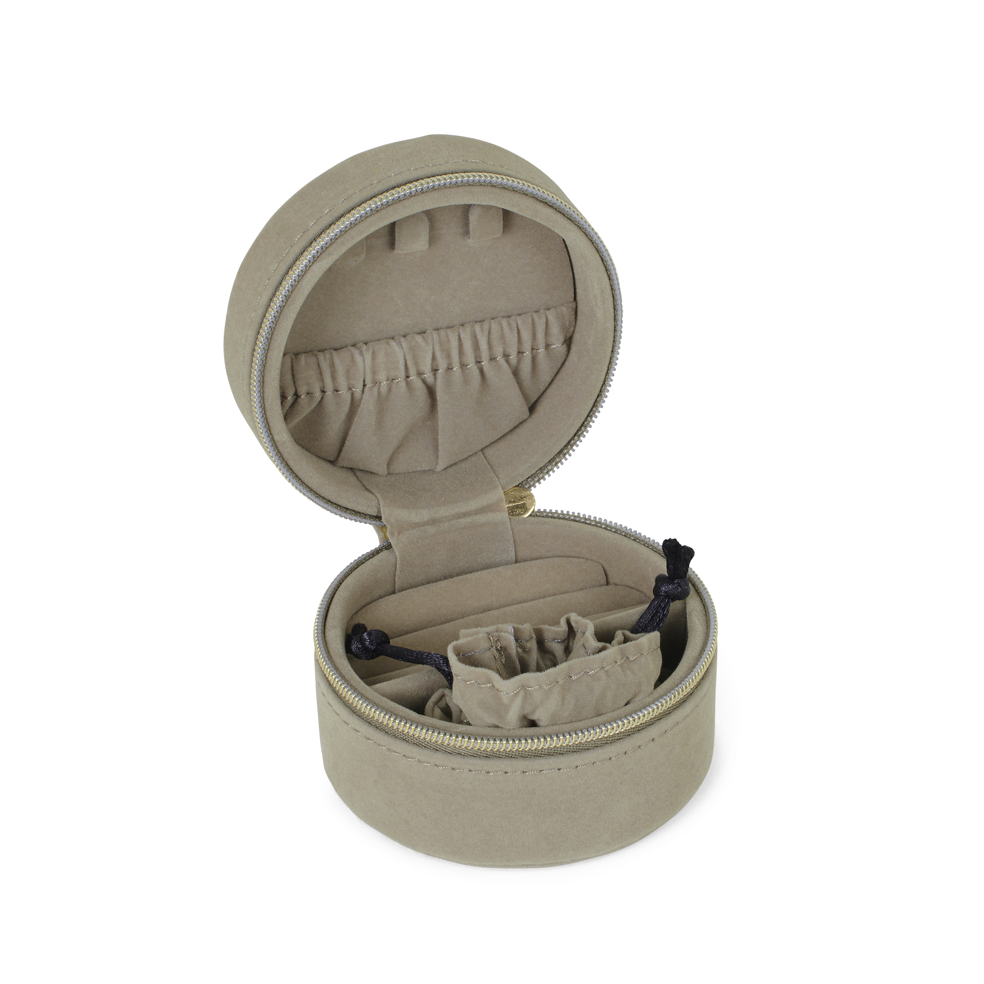 Day Jewelry Zip Round Small smykkeskrin - Cobblestone