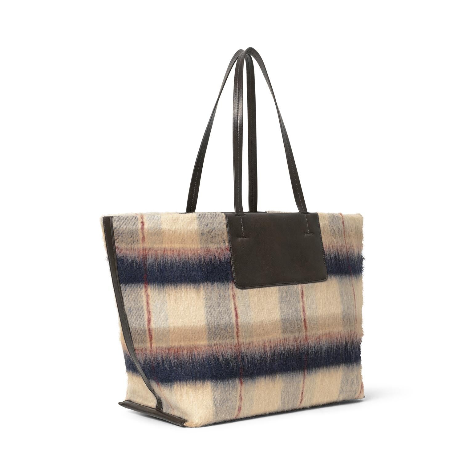 Soft Check skuldertaske - Navy Blazer