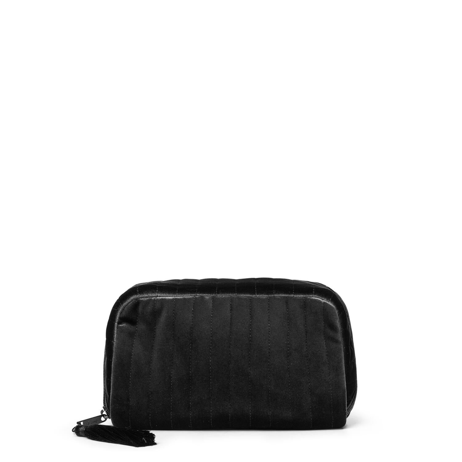 Velour Clam toilettaske – Obsidian