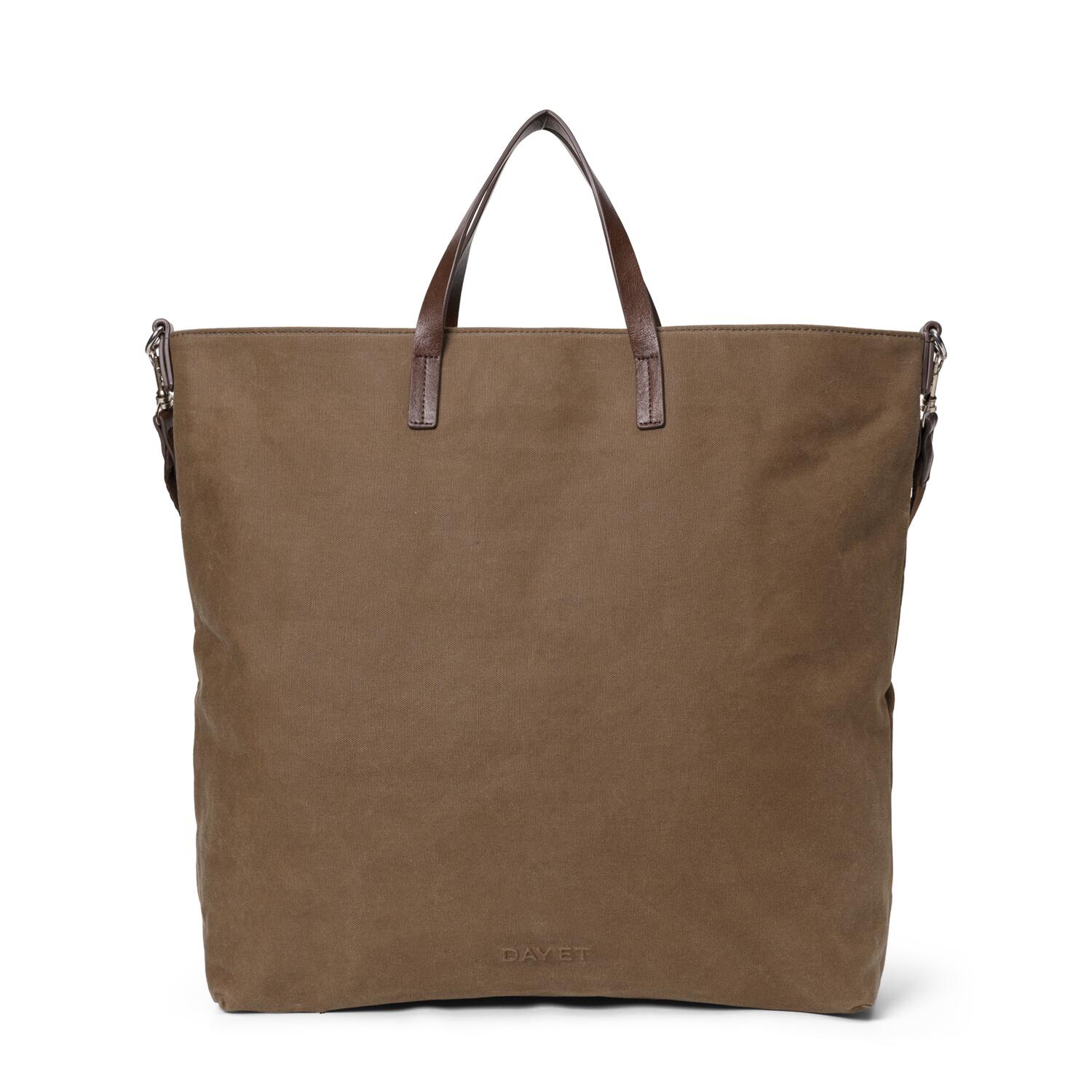 Waxed shopper - Major Brown