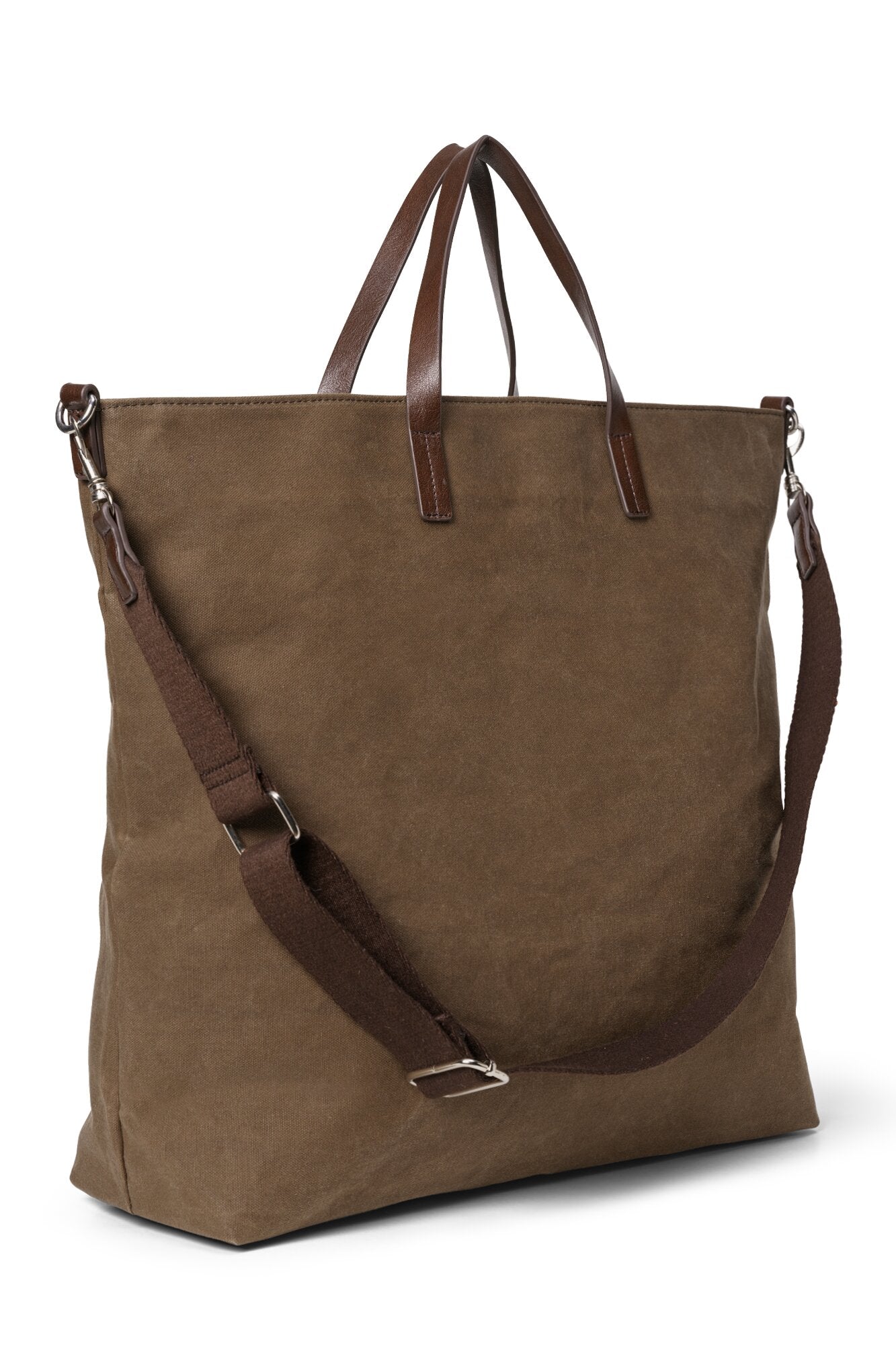 Waxed shopper - Major Brown