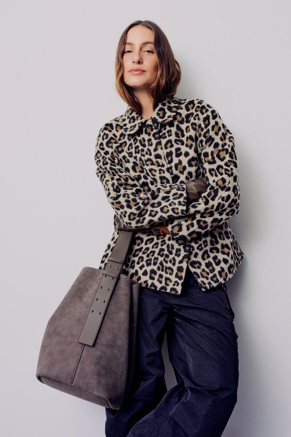 Imitation Suede taske - Major Brown