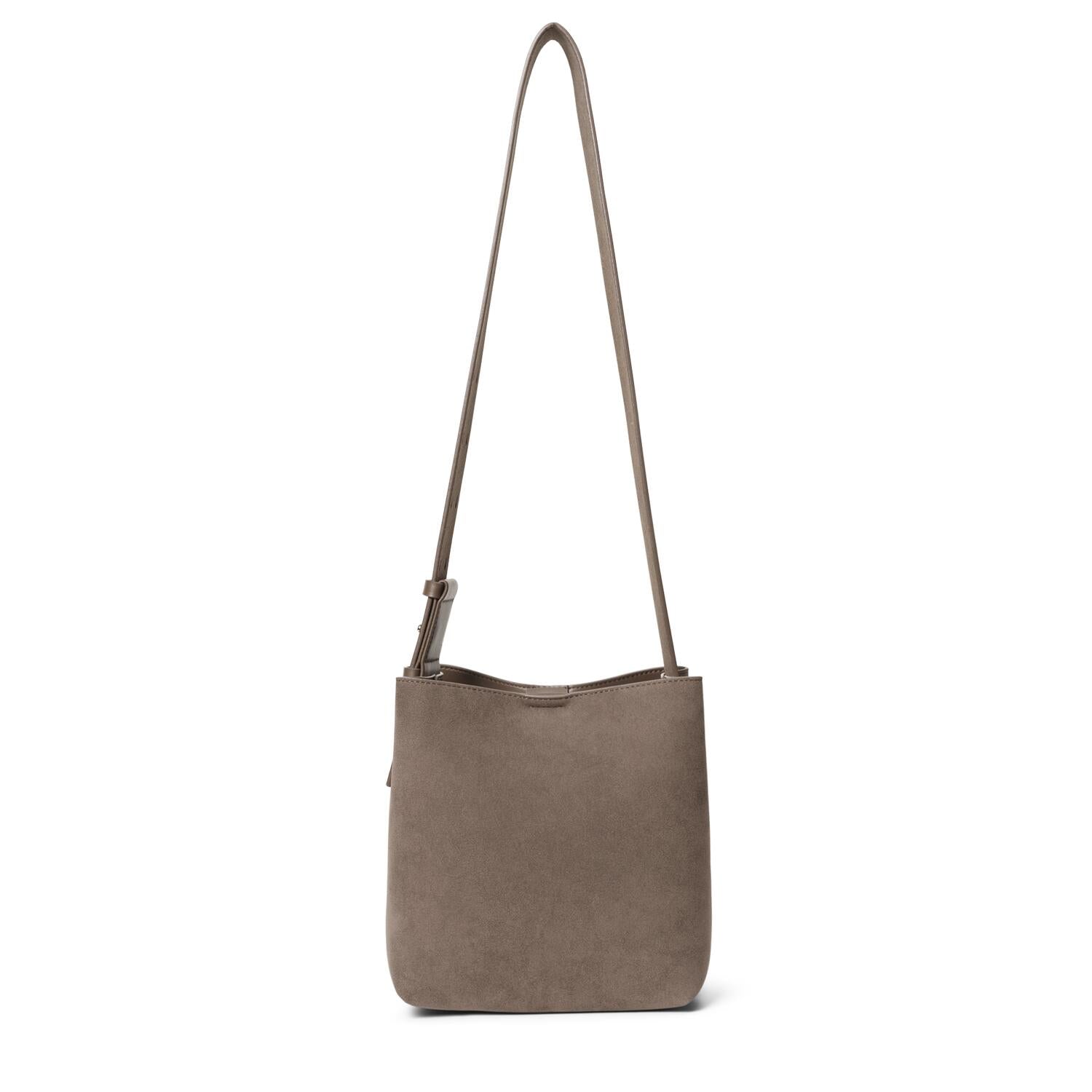 Imitation Suede skuldertaske - Major Brown