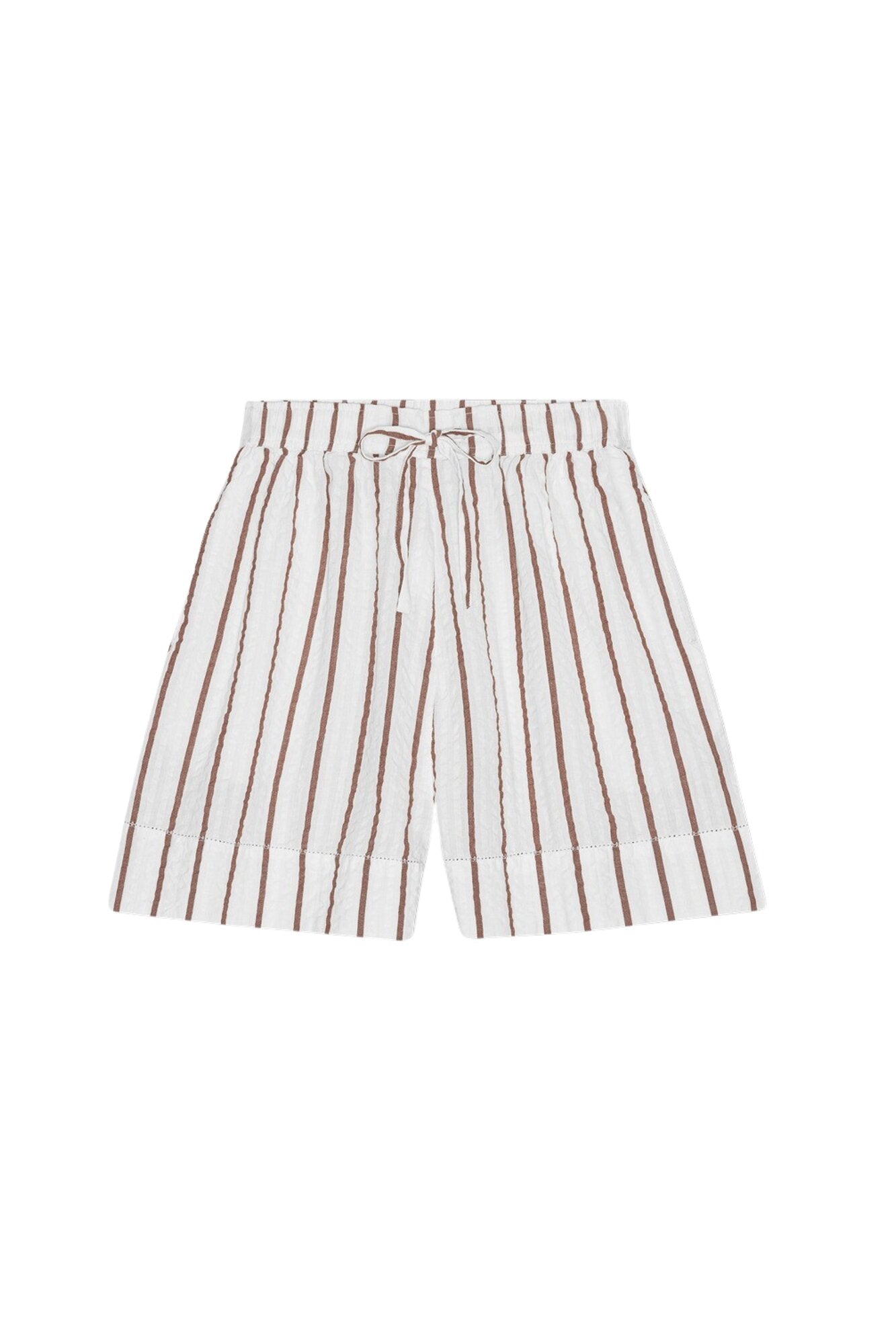 Wake wave stripe shorts - Ecru/terra