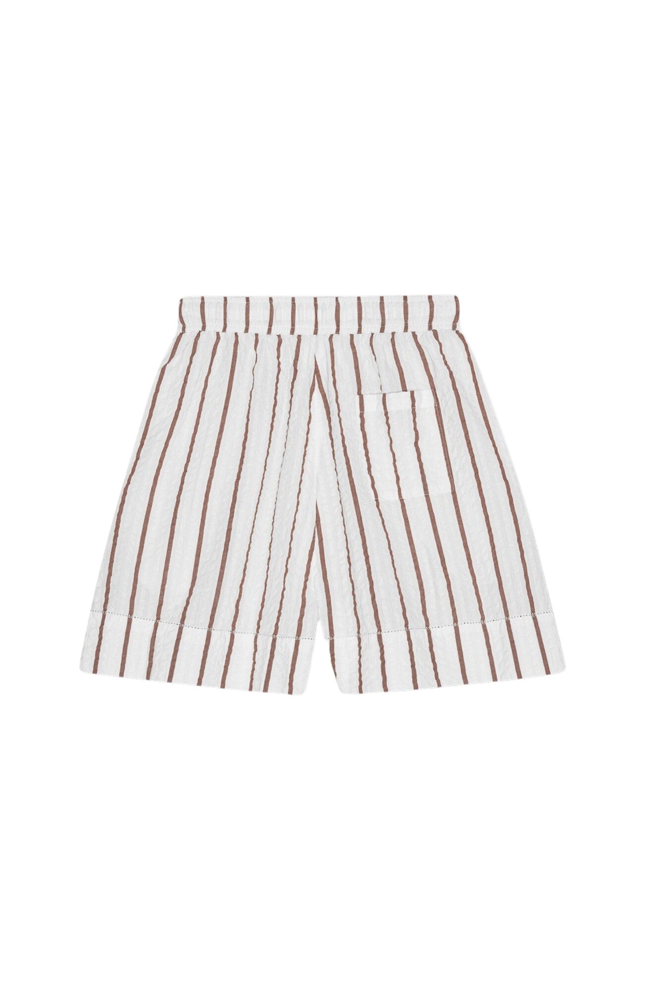 Wake wave stripe shorts - Ecru/terra