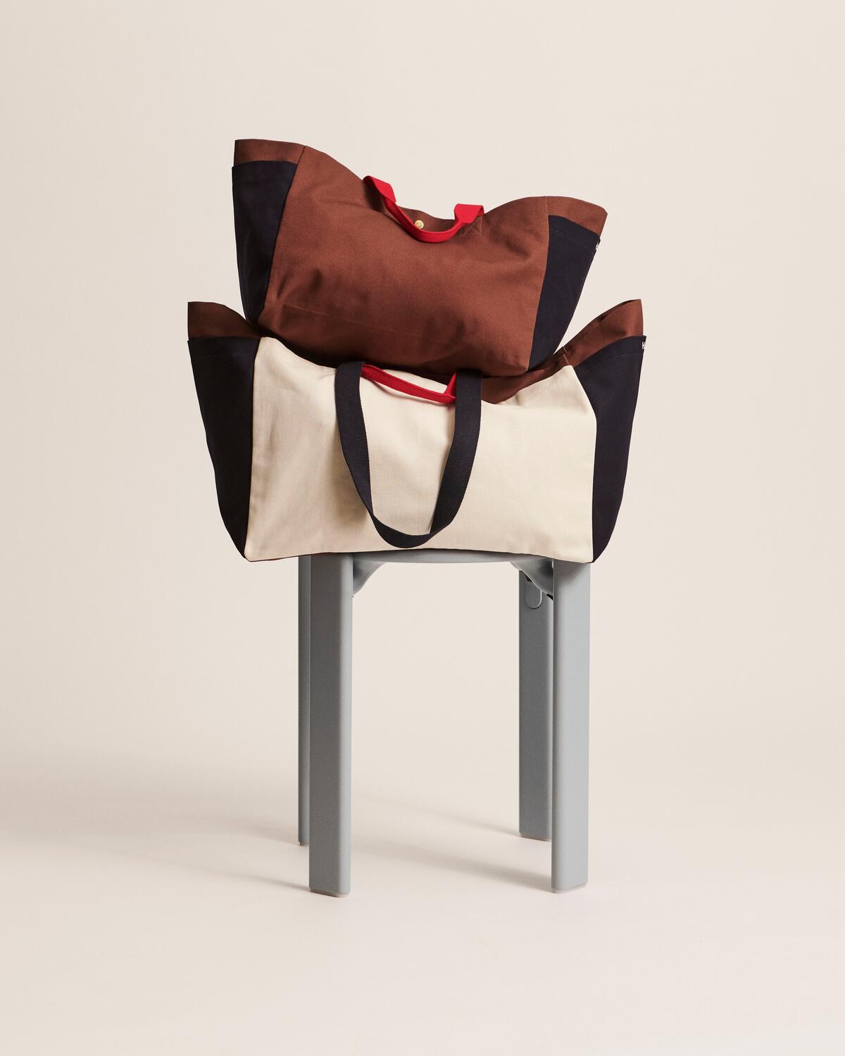 Weekendtaske, Medium - Cream Multi