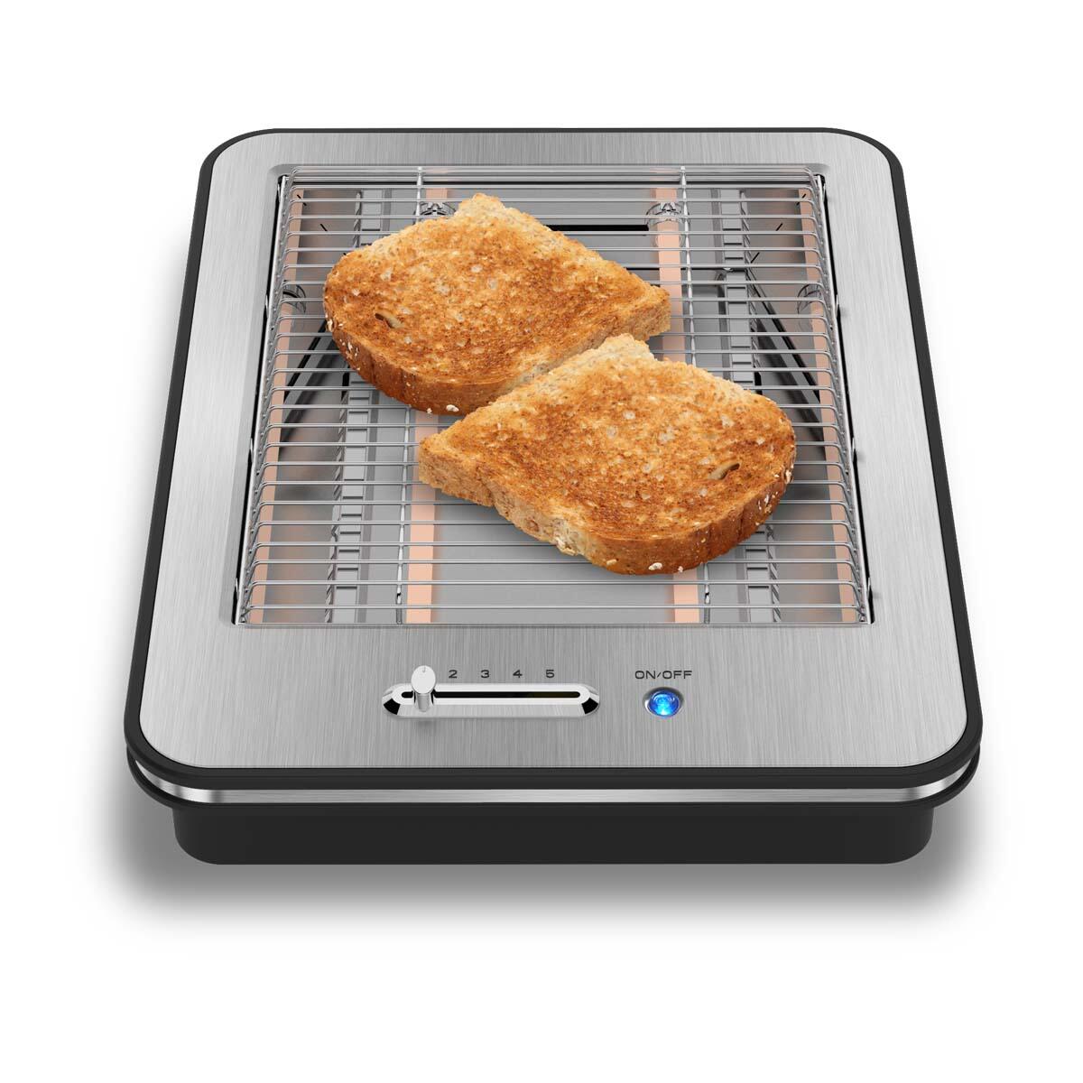 Classic Flat brødrister - Brushed Steel