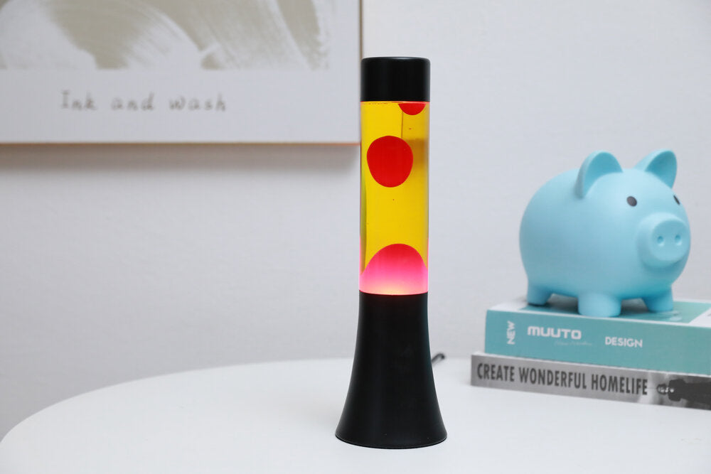 Lavalampe, gul/rød - H30 cm