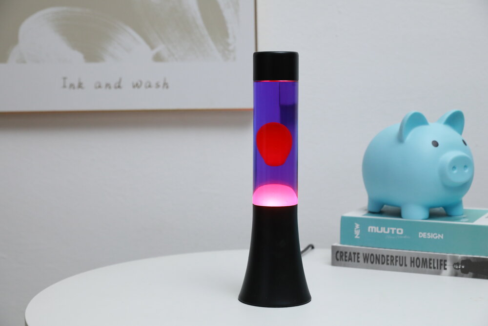 Lavalampe, lilla/pink - H30 cm