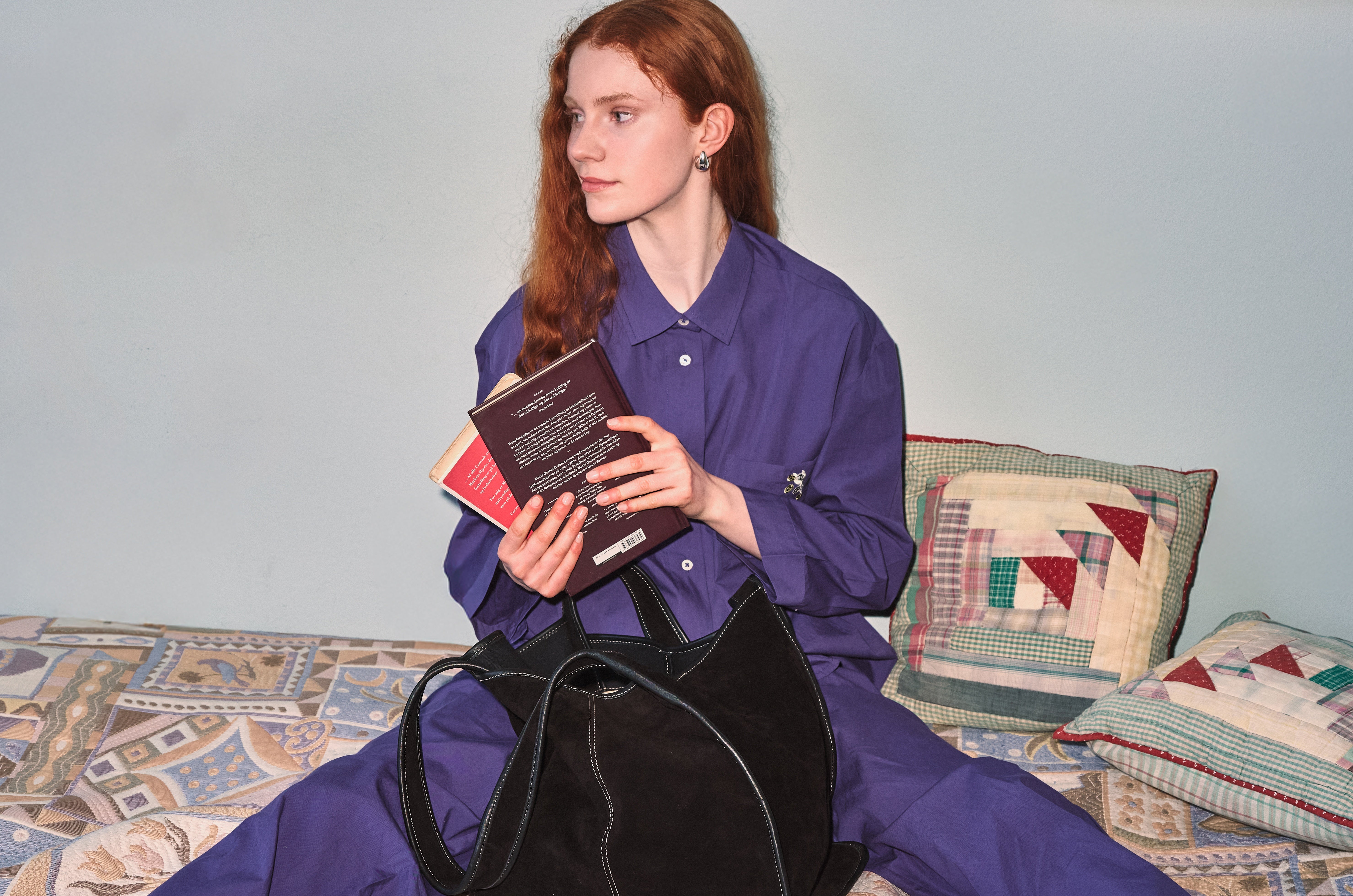 Suede Laurel shopper - sort