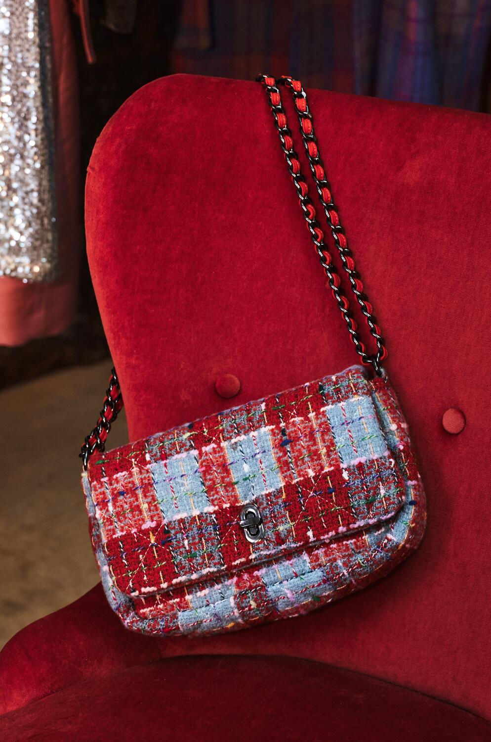 Beau Checked Hollis taske - rooibos orange