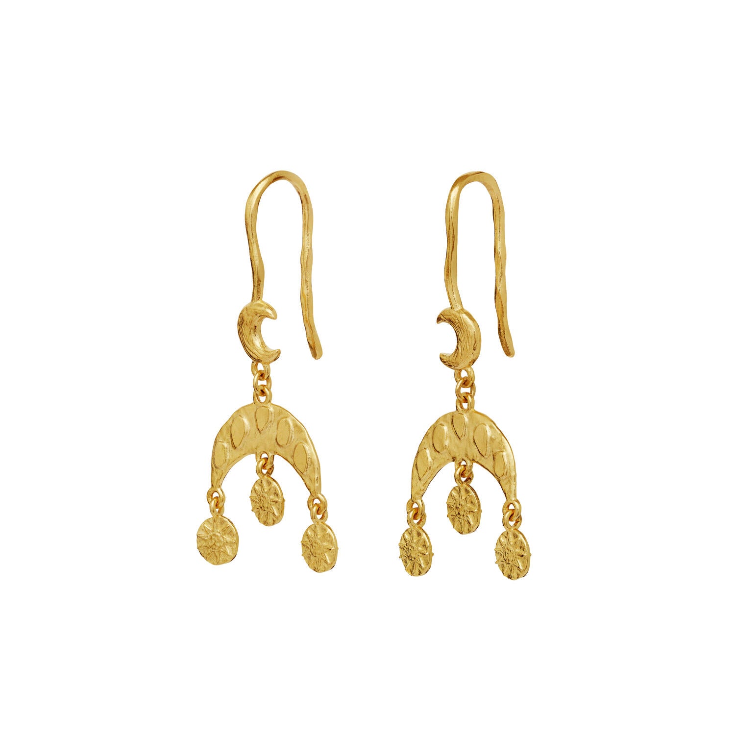 Zia hængeøreringe - forgyldt
