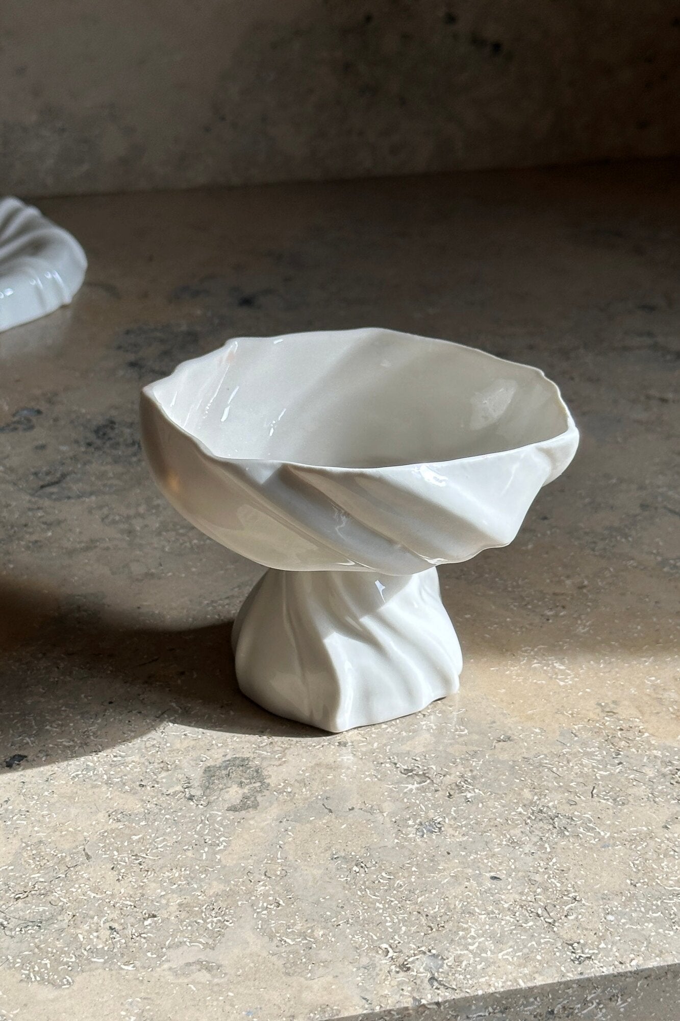 Piedestalskål, Ø12 cm - Hvid
