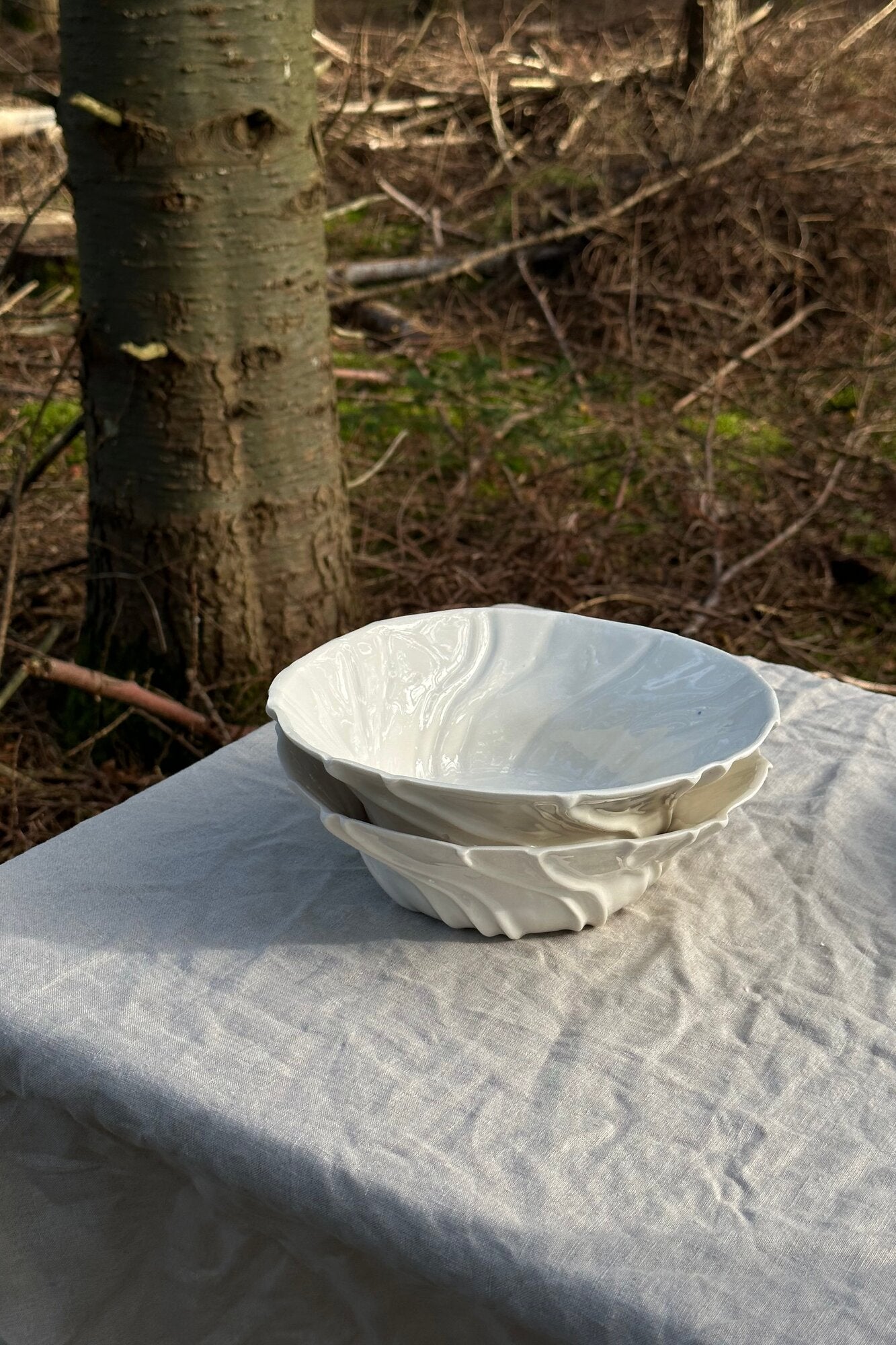 Tidevandsskål, Ø25 cm - Hvid