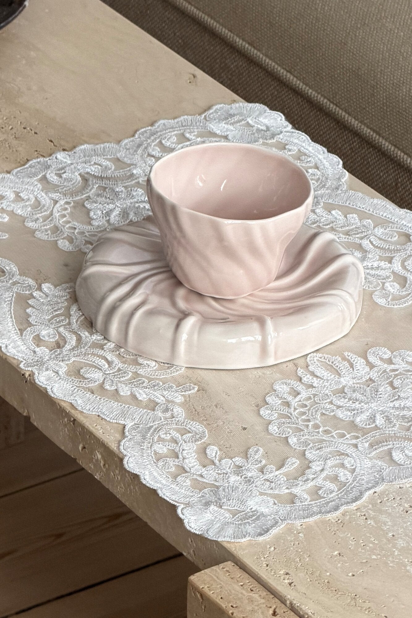 Tidevandstallerken, Ø17,5 cm - Rosa