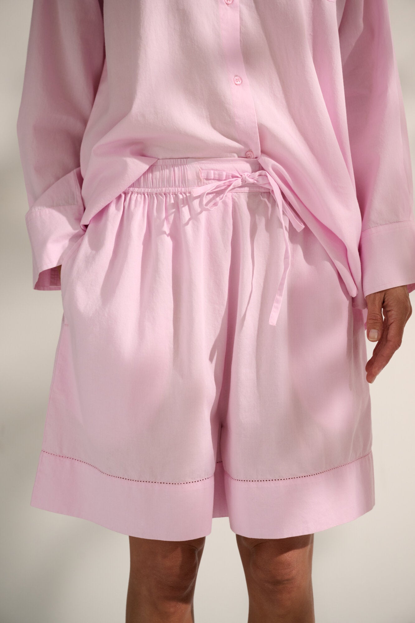 Wake chambray shorts - Light Pink