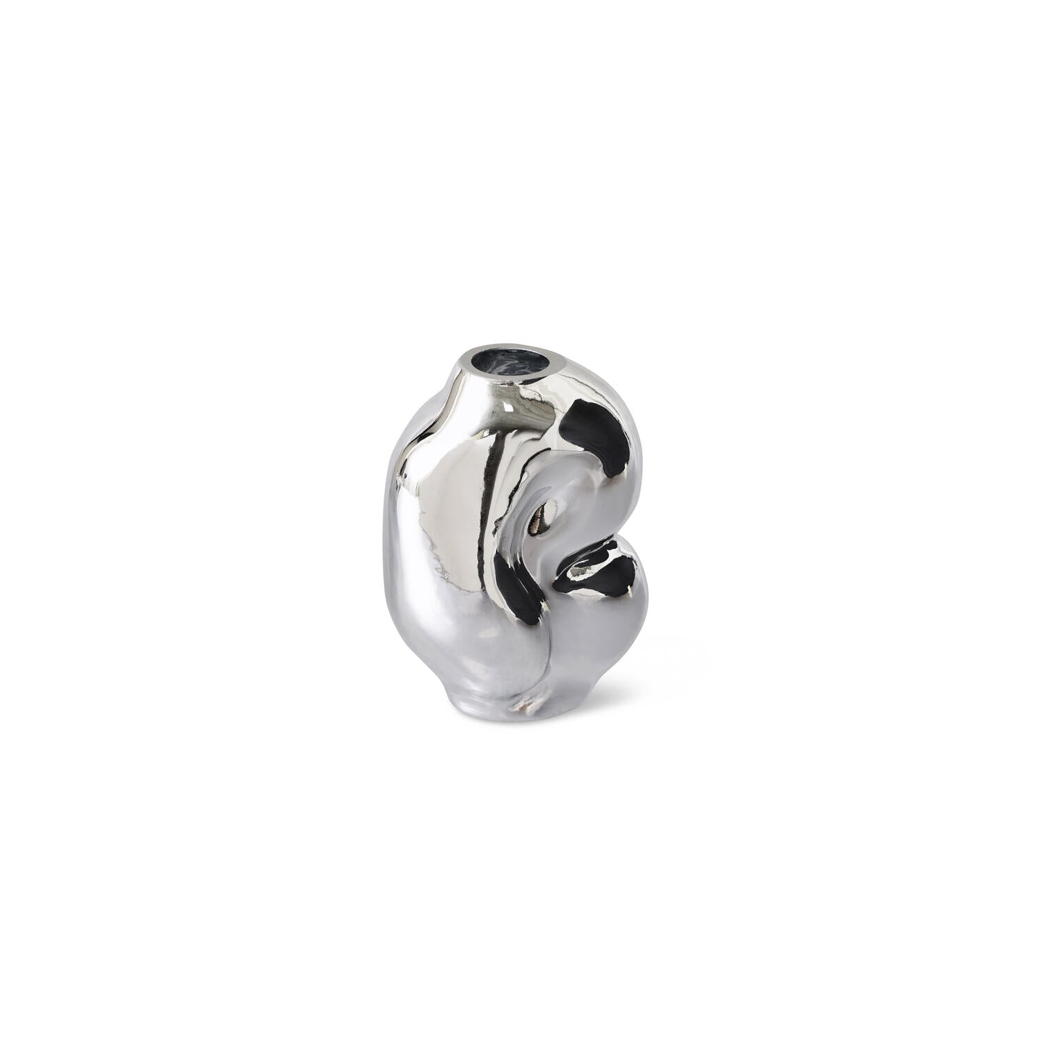 Gleam glas vase, chrome - H18 cm