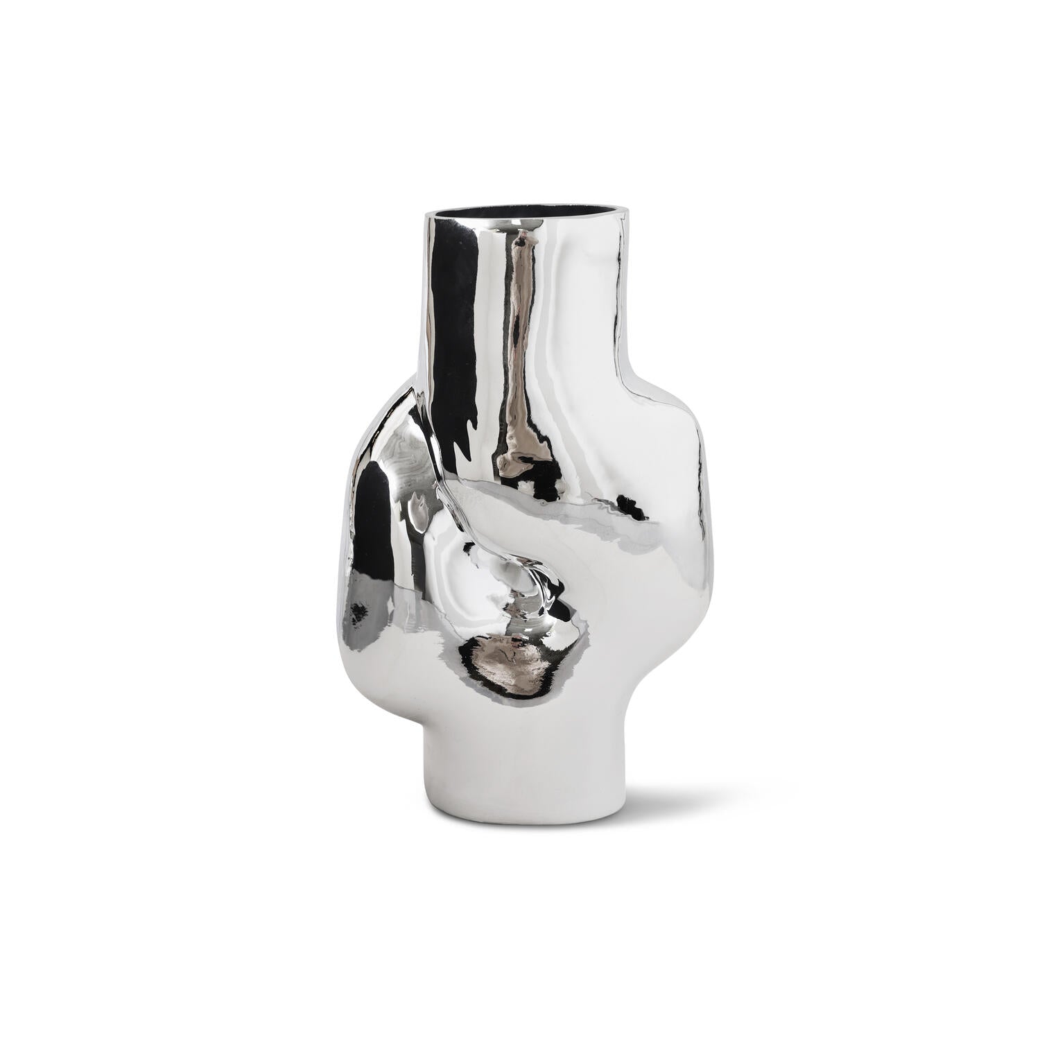 Gleam glas vase, chrome - H32,5 cm