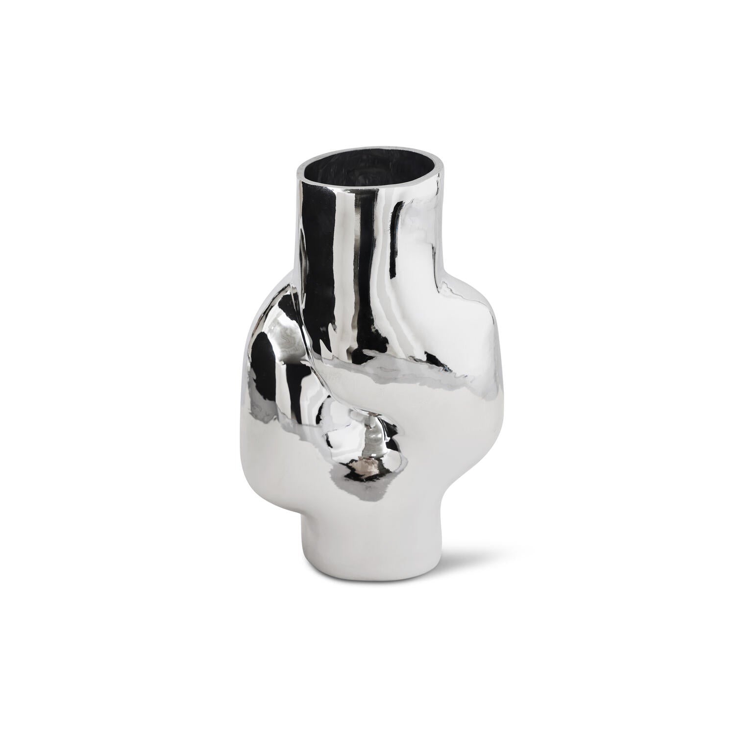 Gleam glas vase, chrome - H32,5 cm