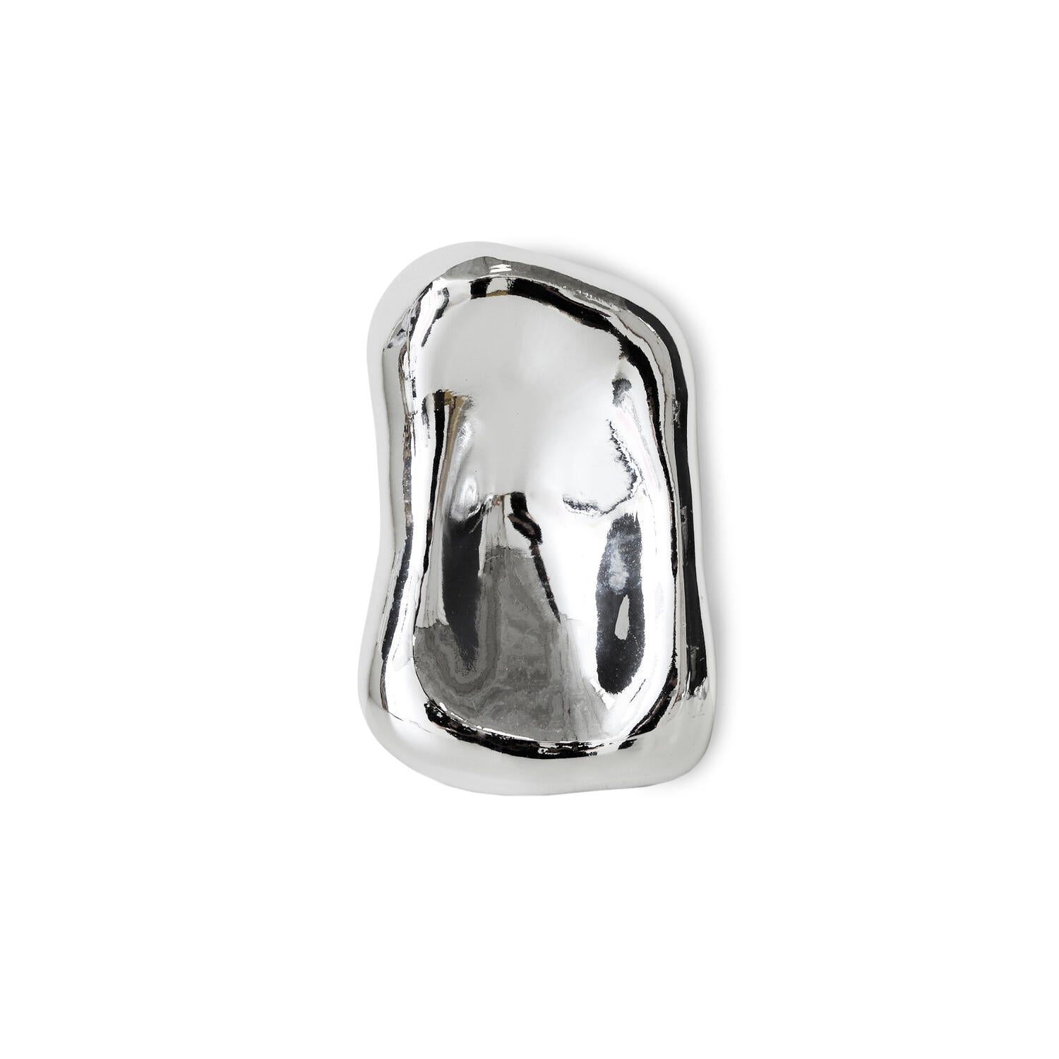 Glas vægskulptur no. 3 - Chrome