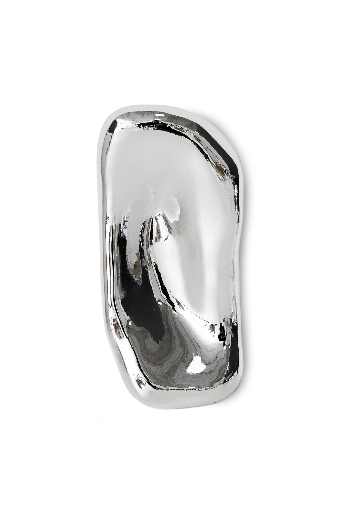 Glas vægskulptur no. 4 - Chrome