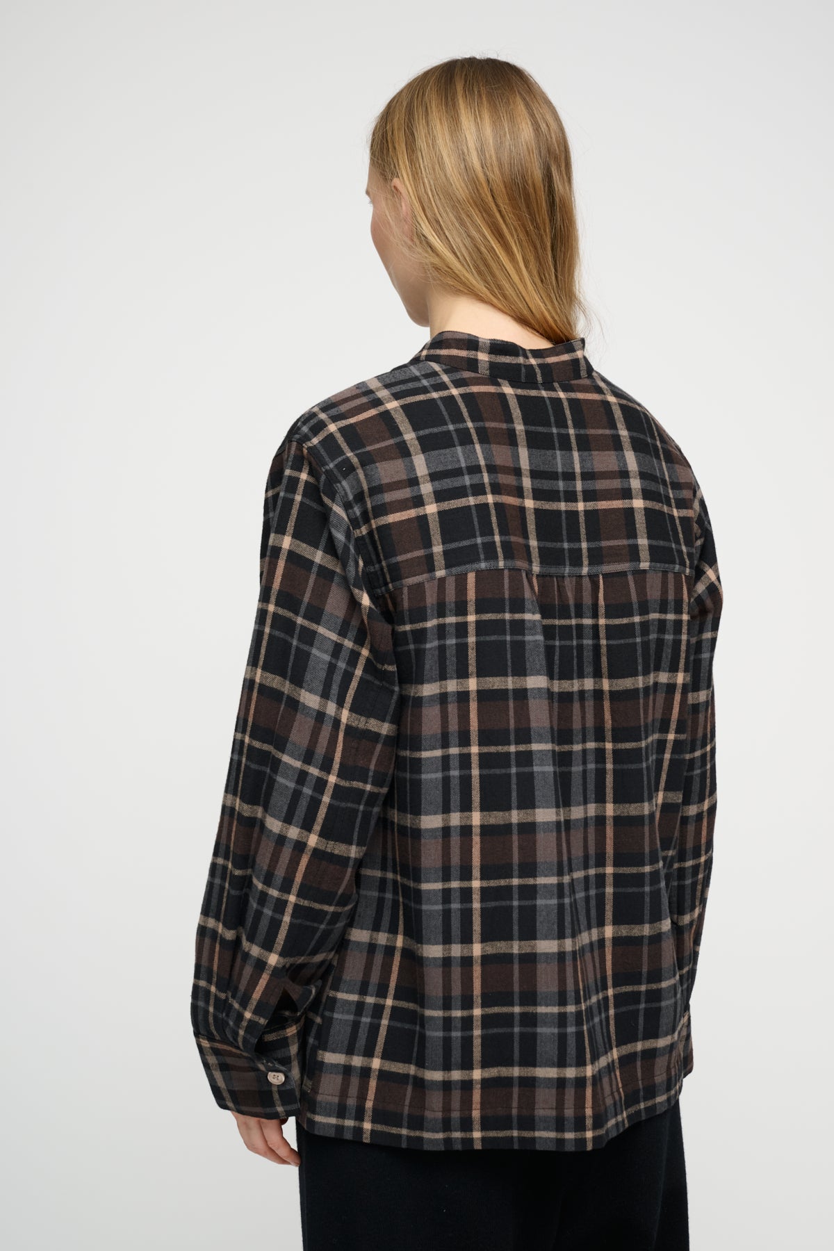 Ayla Check skjorte - brun/sort