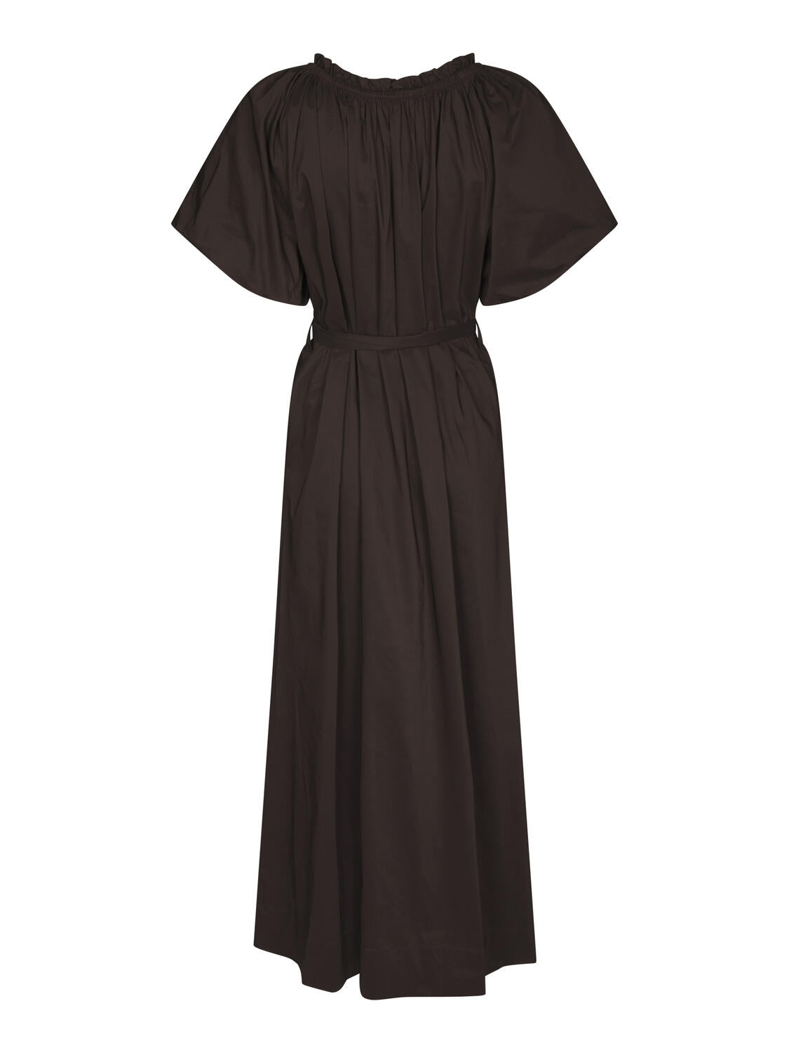 Allesia Poplin kjole - Chocolate Brown