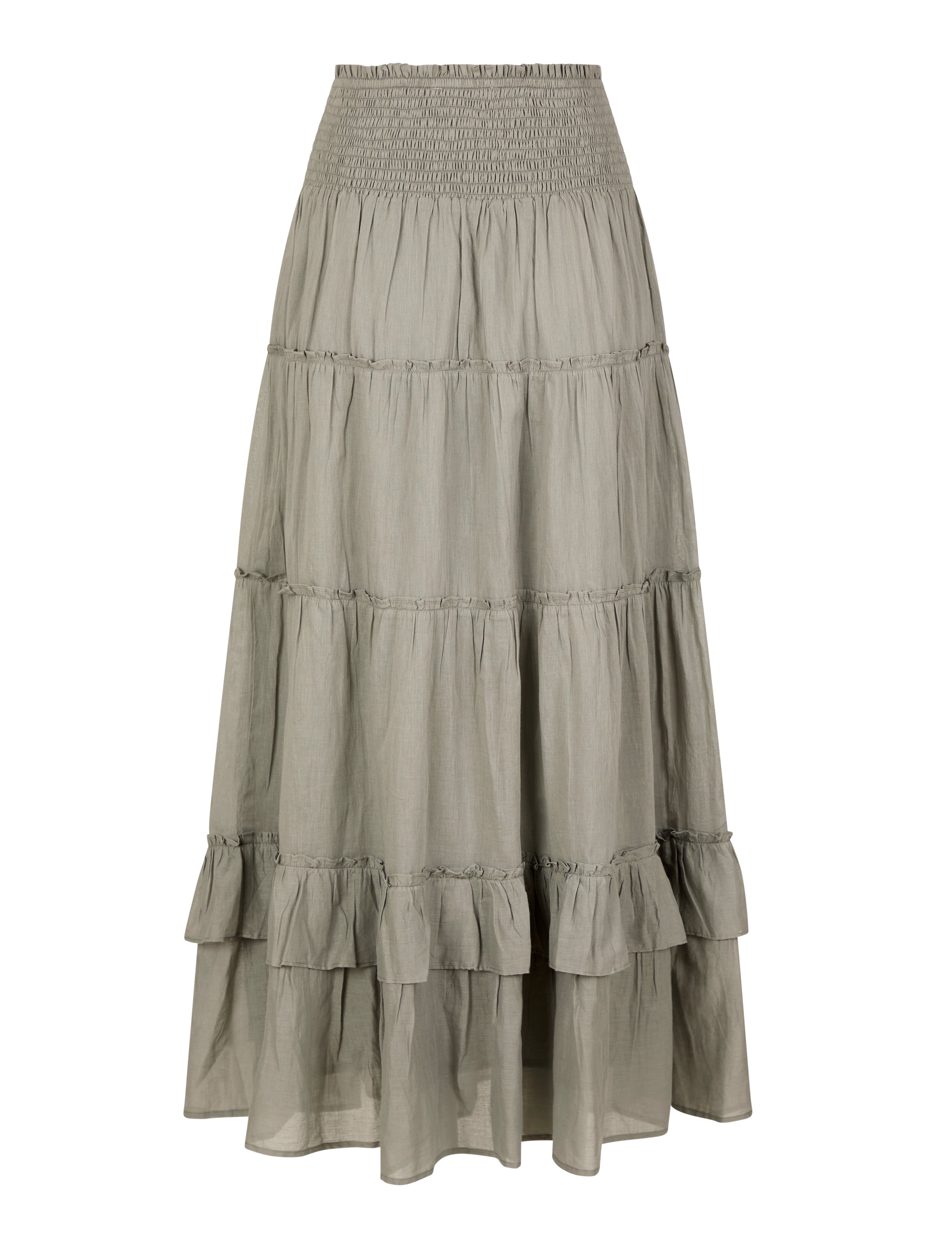 Margot Voile lang nederdel - Smoke Green