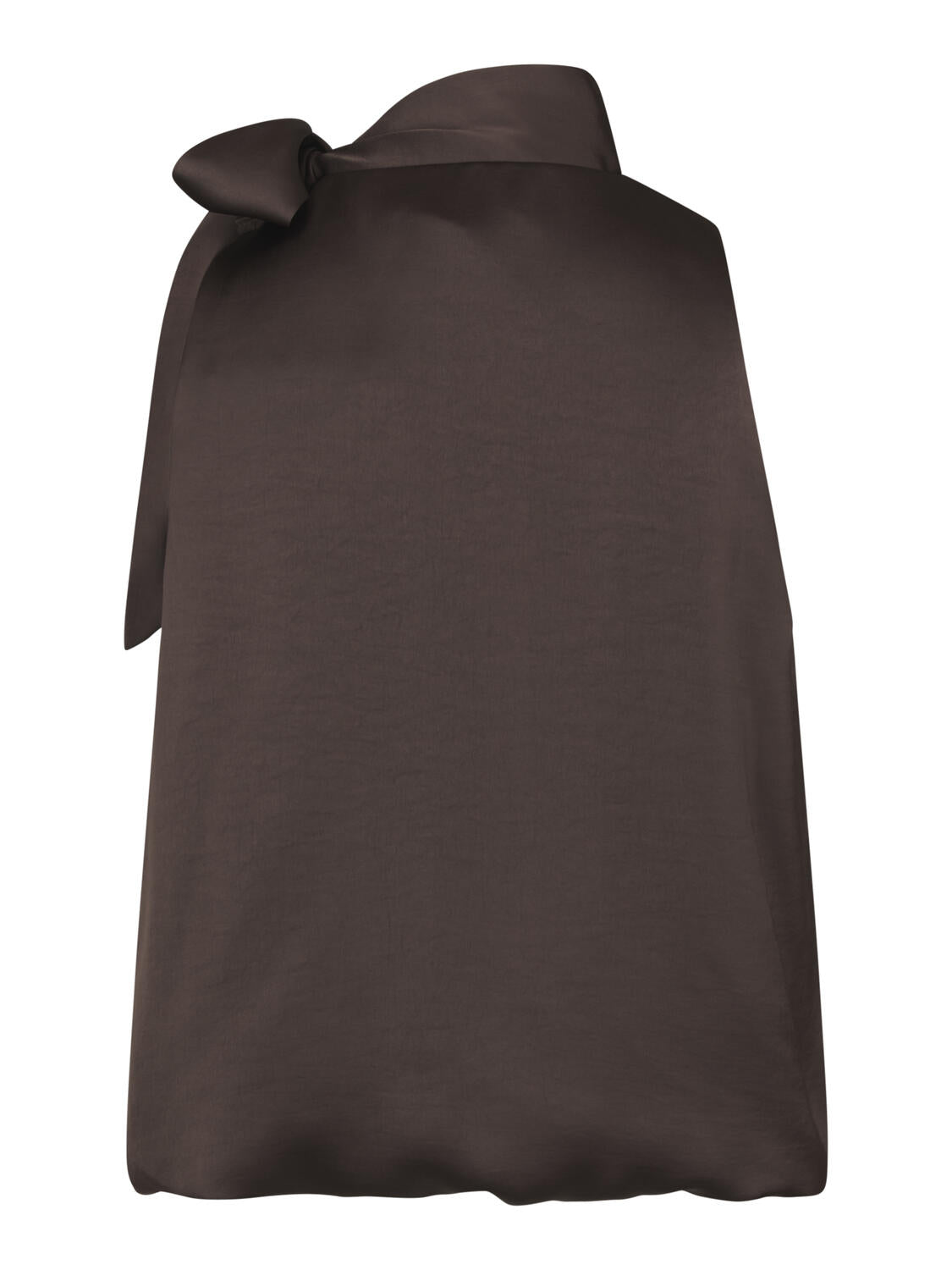Meda Heavy Sateen top - mørkebrun