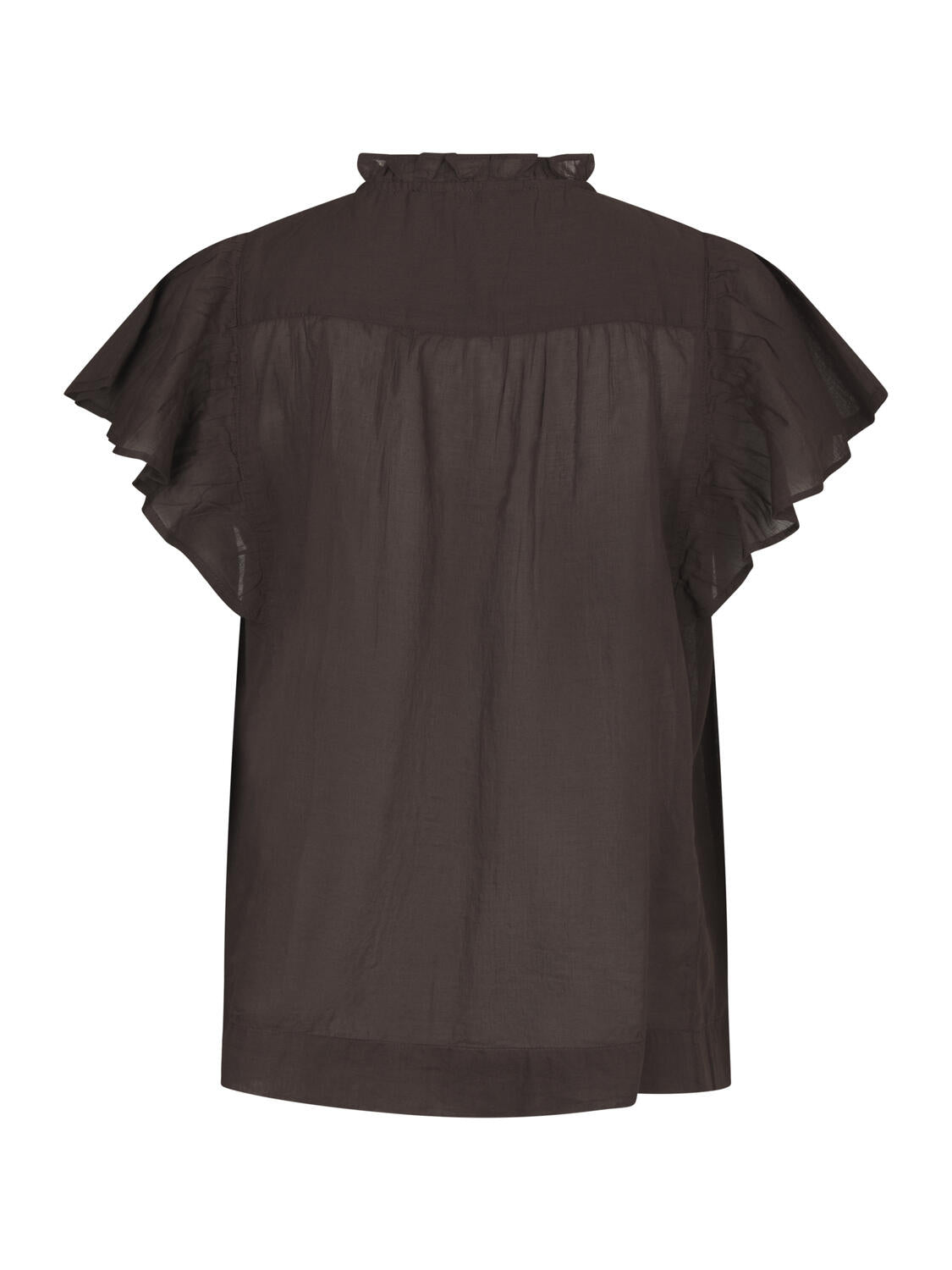 Minsy Voile top - mørkebrun