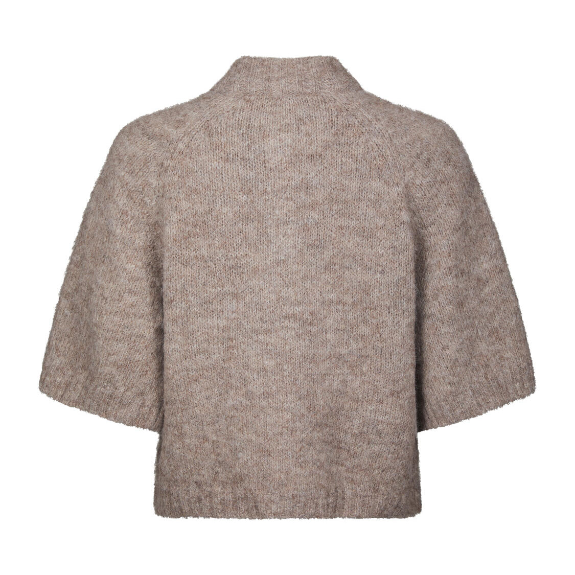 Menuta Fluffy Knit cardigan - Beige Melange