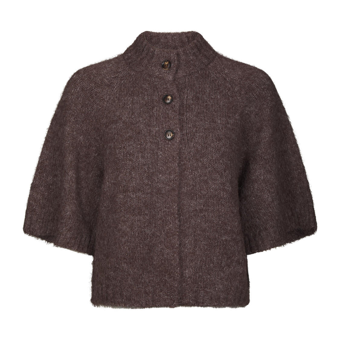 Menuta Fluffy Knit cardigan - Light Brown