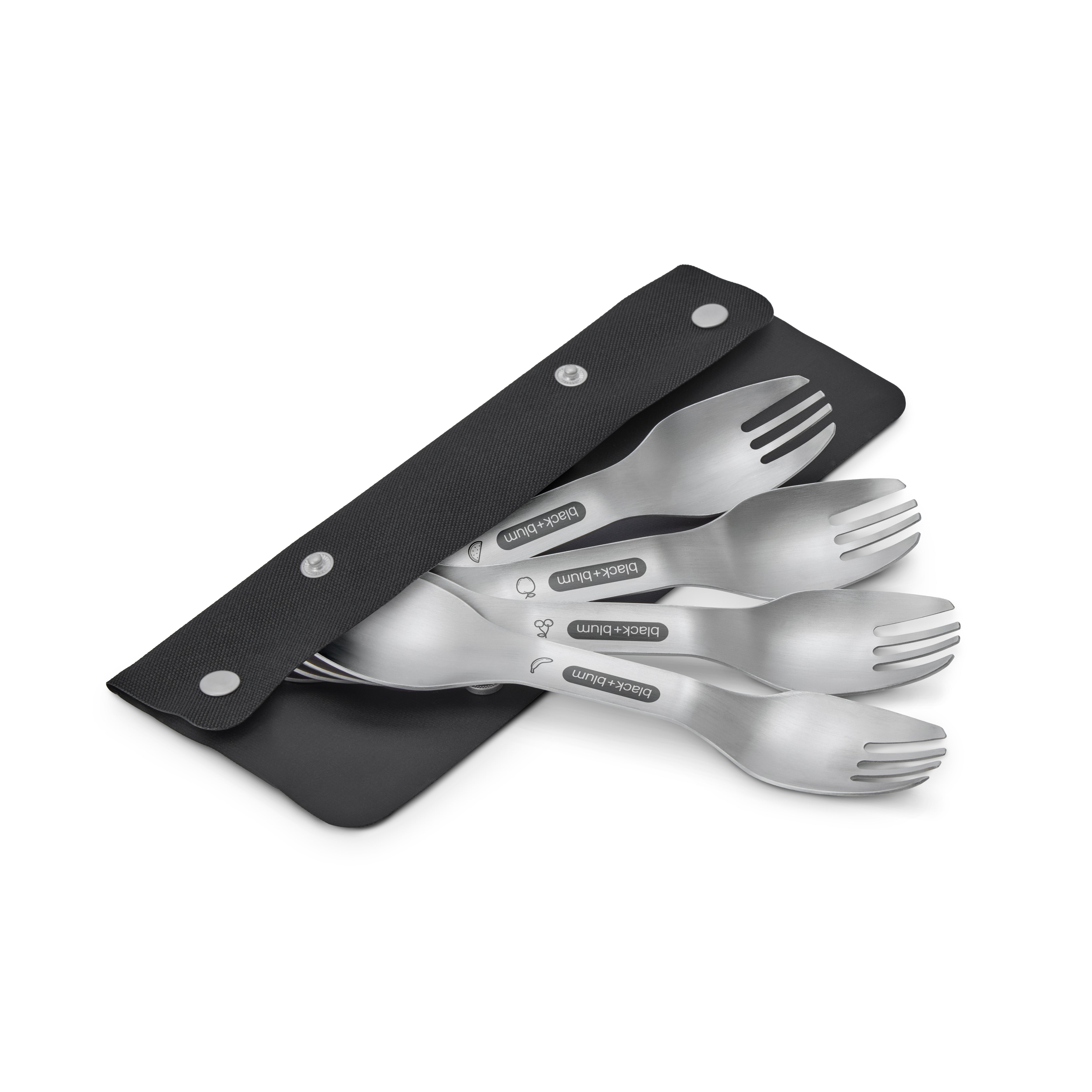 Sporksæt, rustfrit stål - 4 stk.