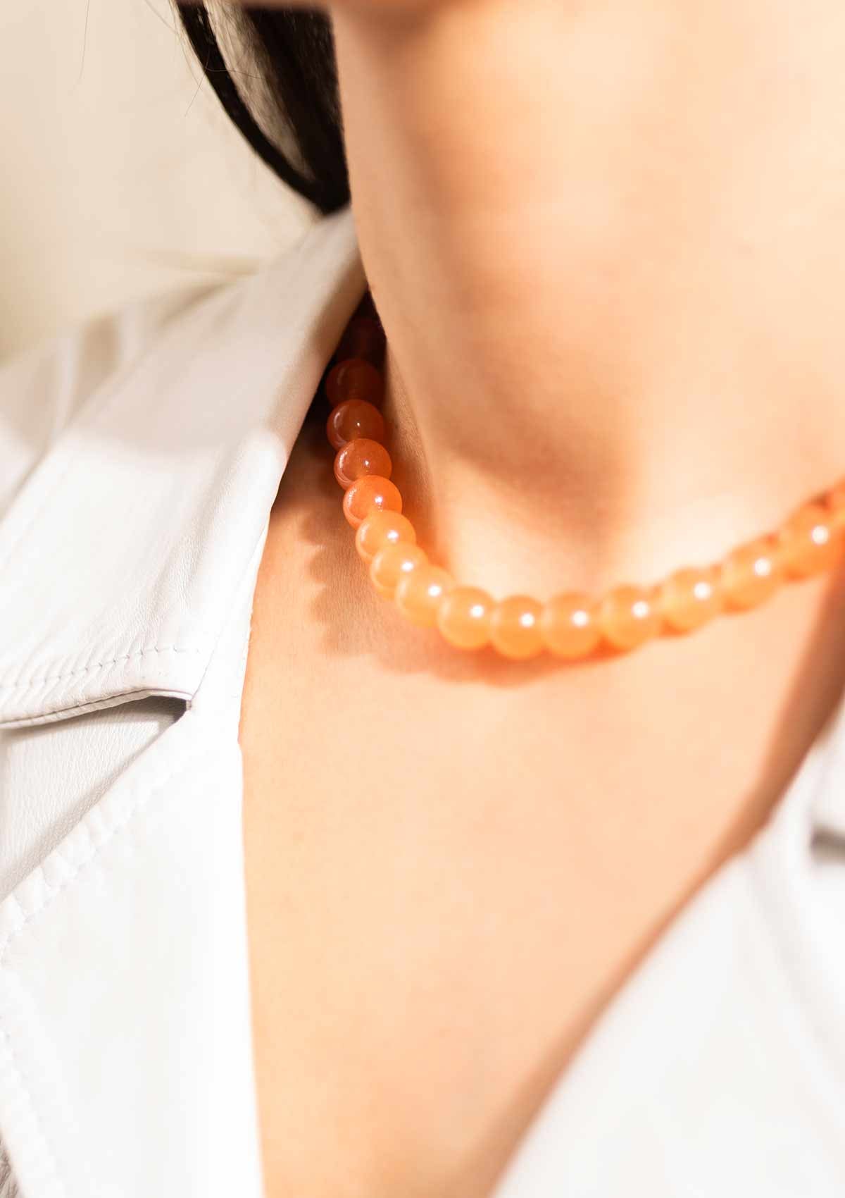 Candy Coral halskæde, M - Papaya