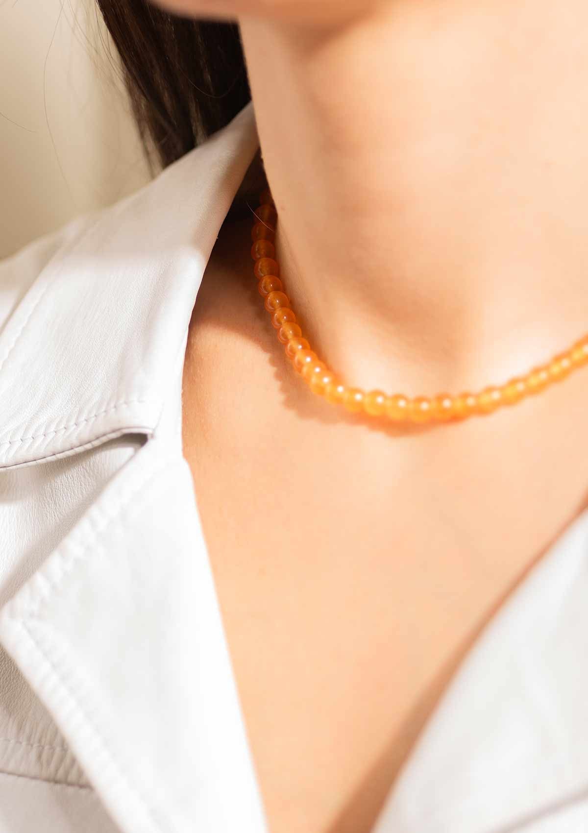 Candy Coral halskæde, S - Papaya