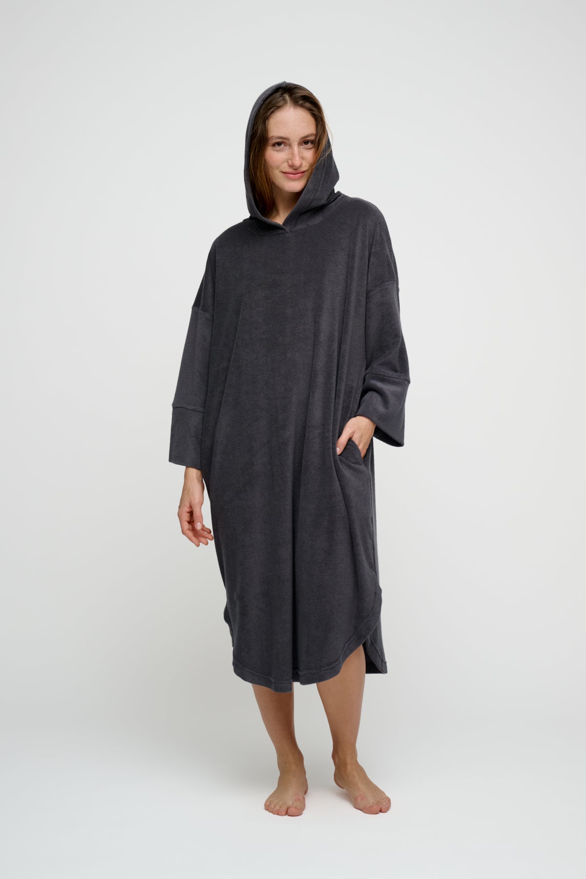 Cover Me Terry poncho - Dark Grey