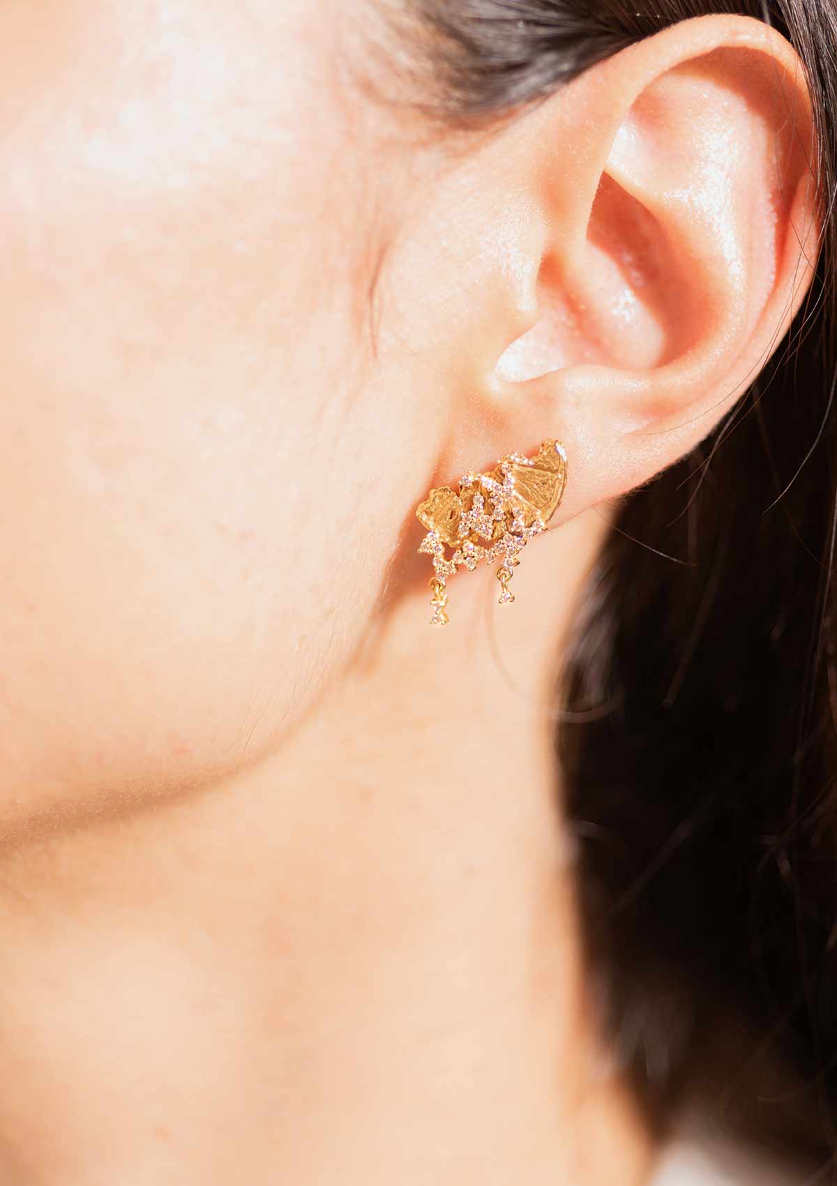 Dewdrop Zest øreringe - forgyldt