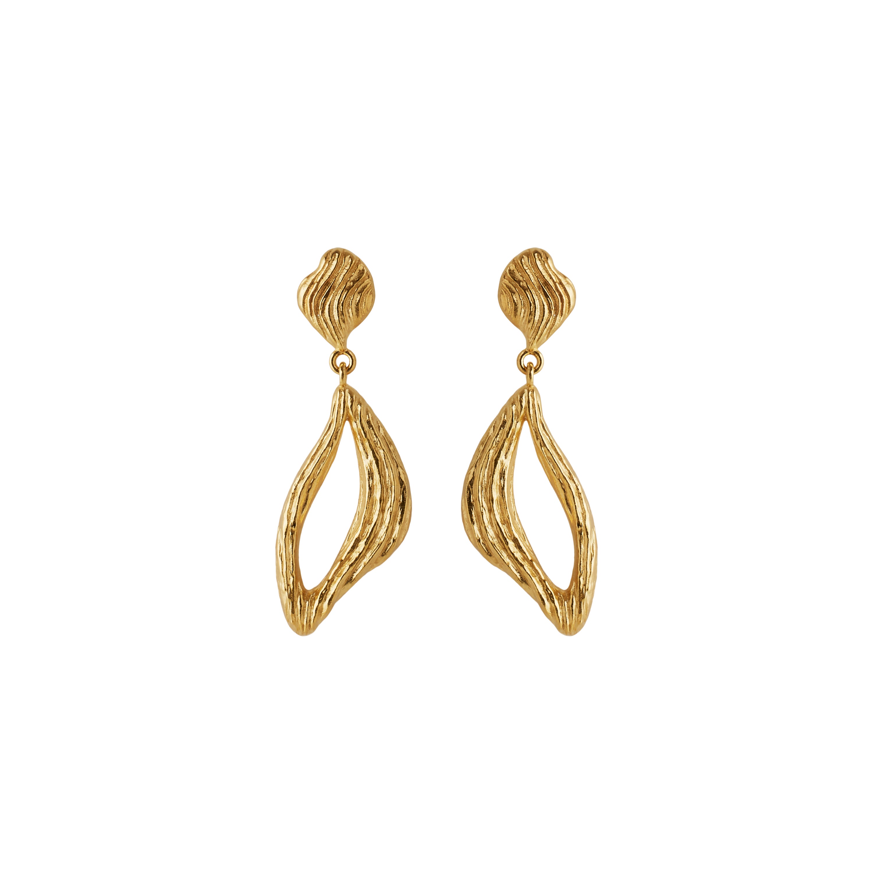 Flowing Dreams øreringe - forgyldt
