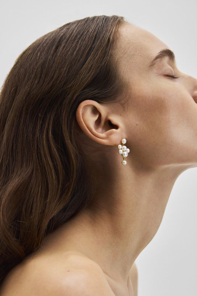 Blossom øreringe - forgyldt