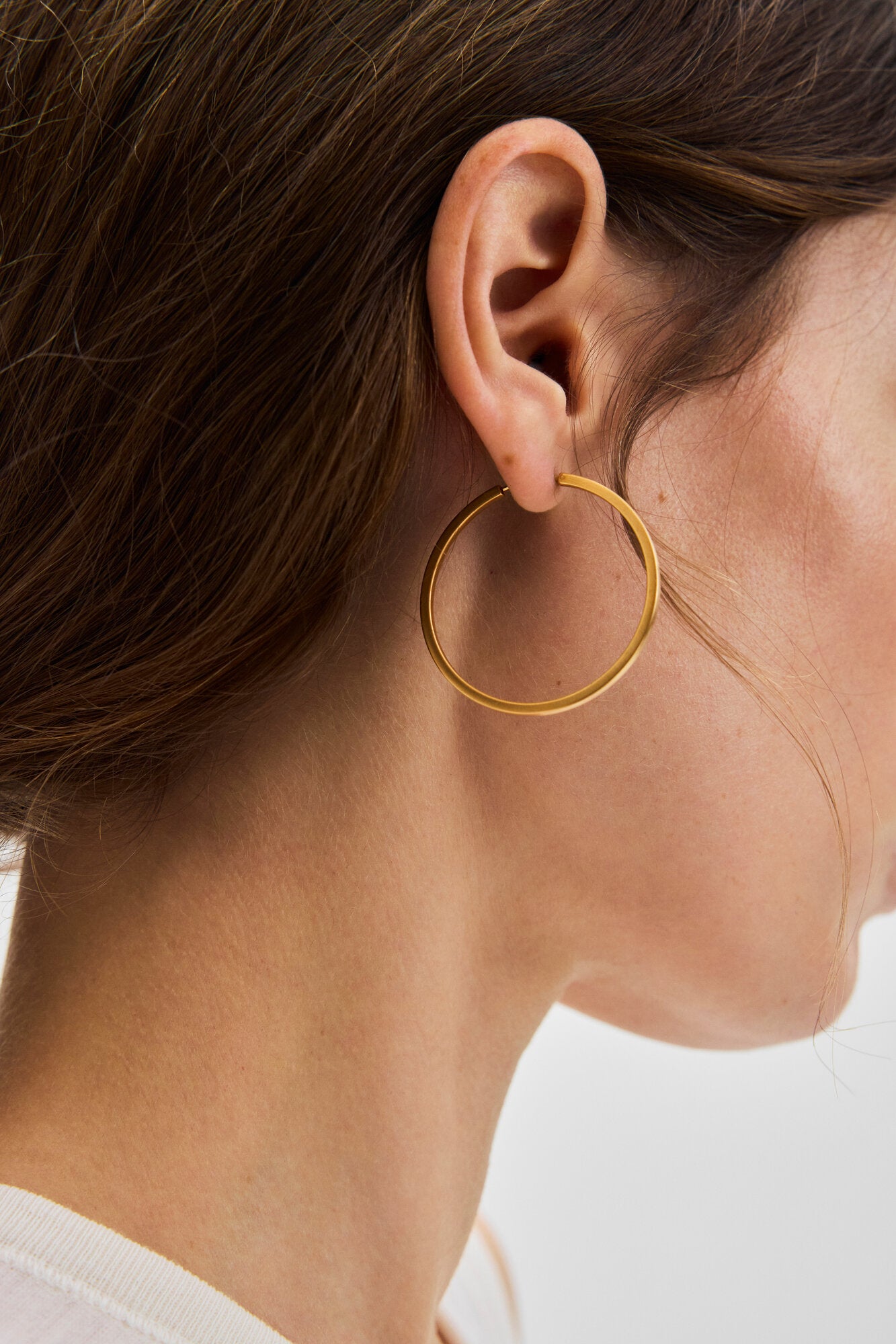 Circle Line hoops, forgyldt - Ø4 cm