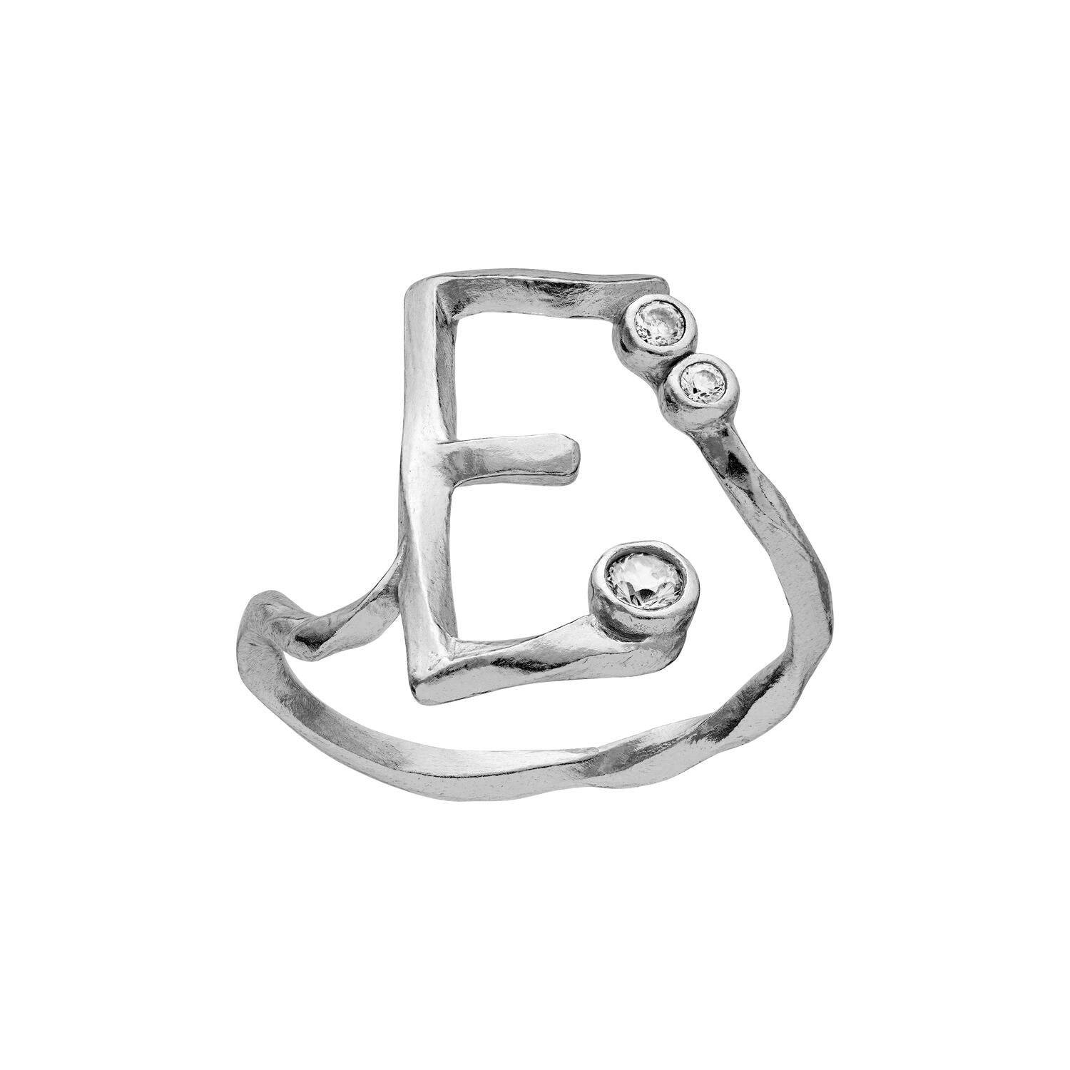 Alfabet Ring, E - Sølv