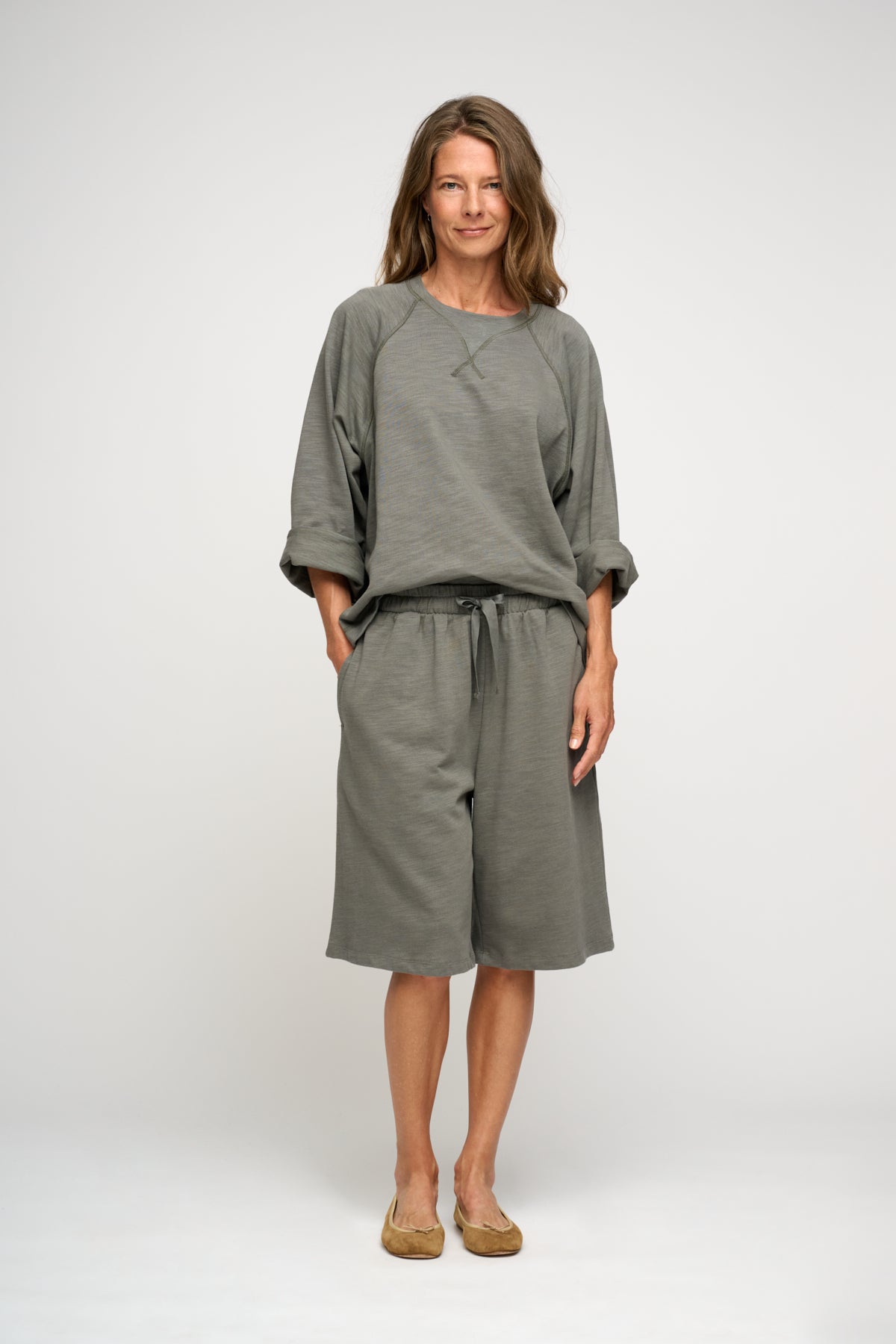 Air sweatshorts - Khaki Gray