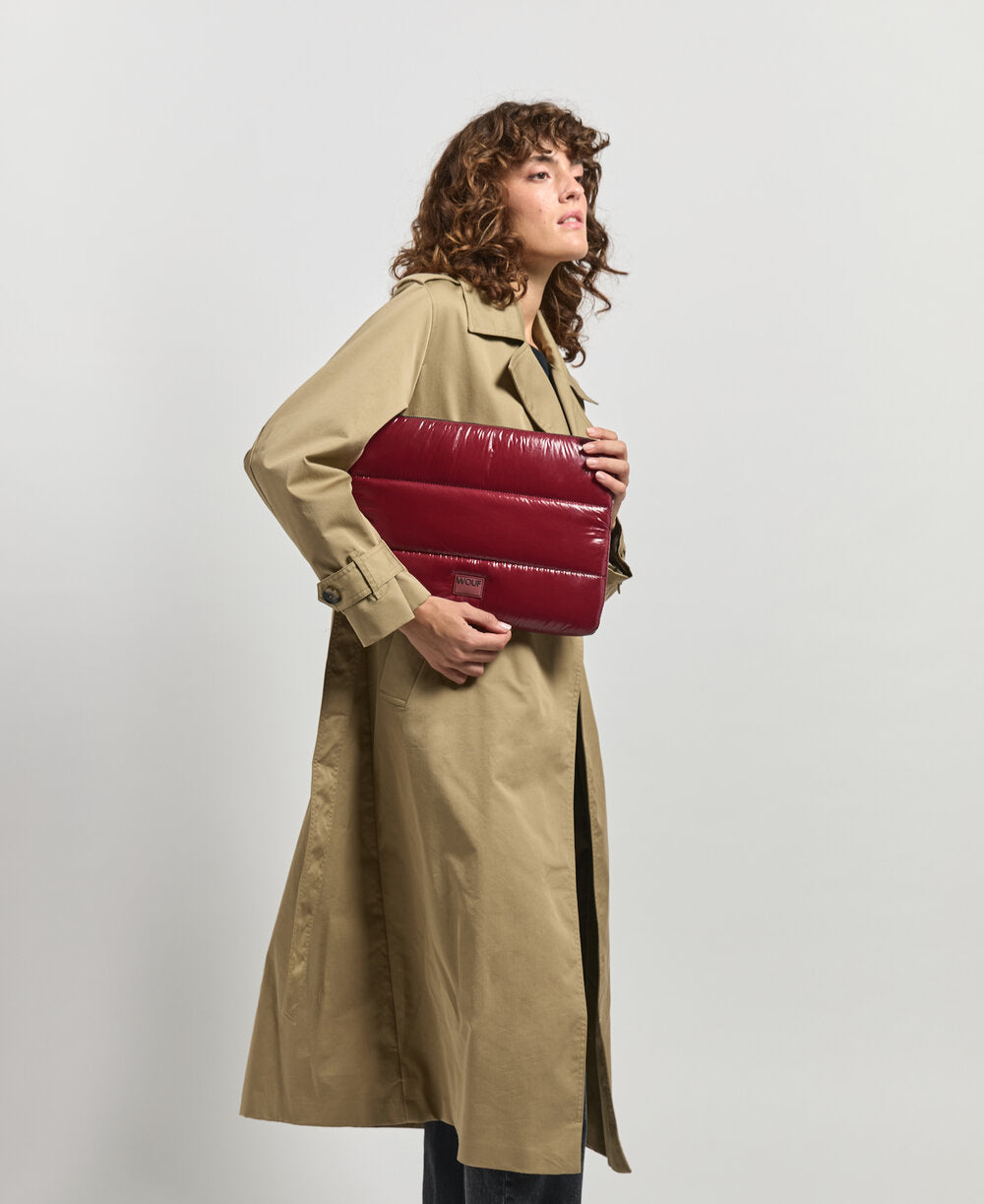 Glossy Computer Sleeve, 13/14 - Burgundy