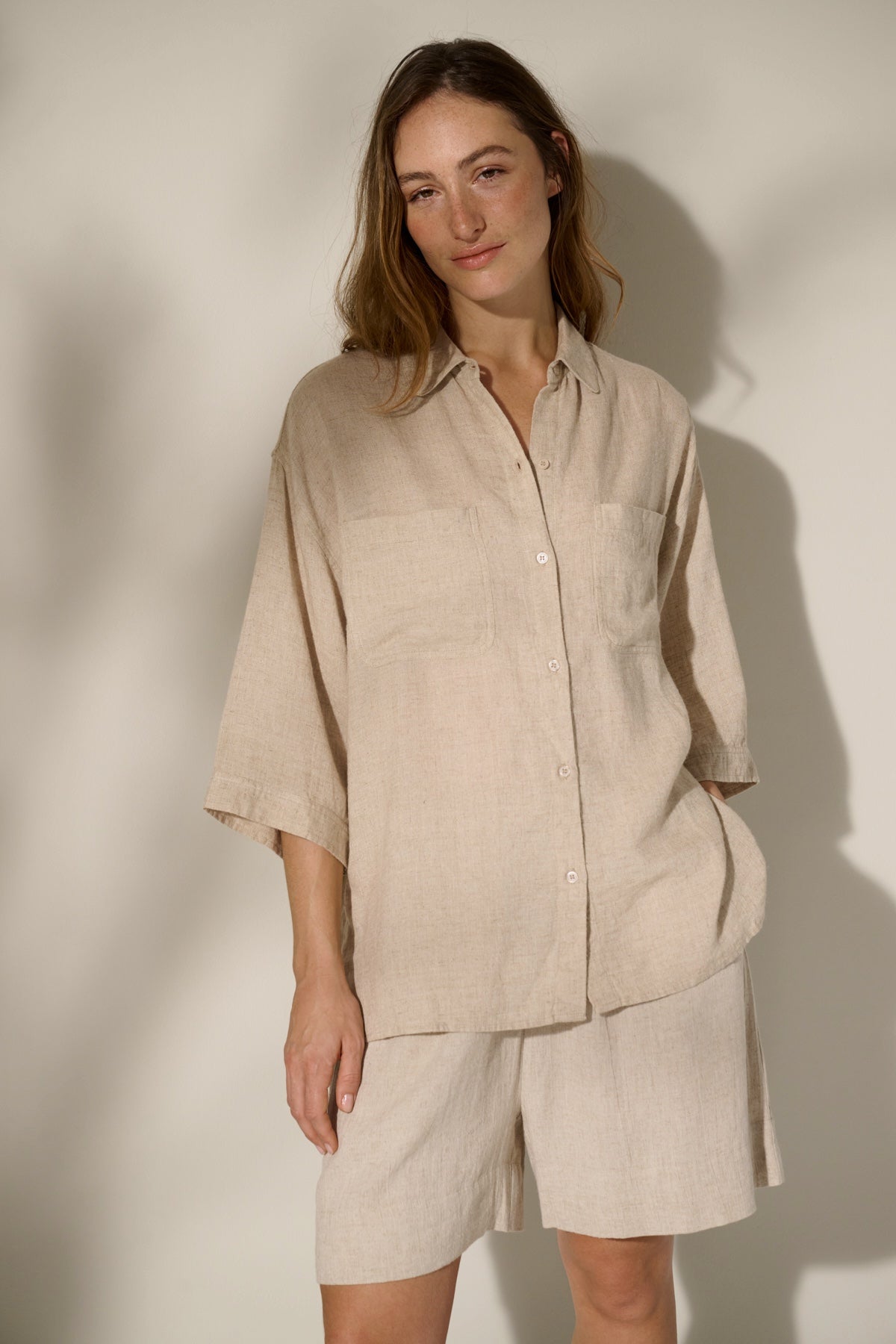 Ellie hørskjorte - Natural Linen