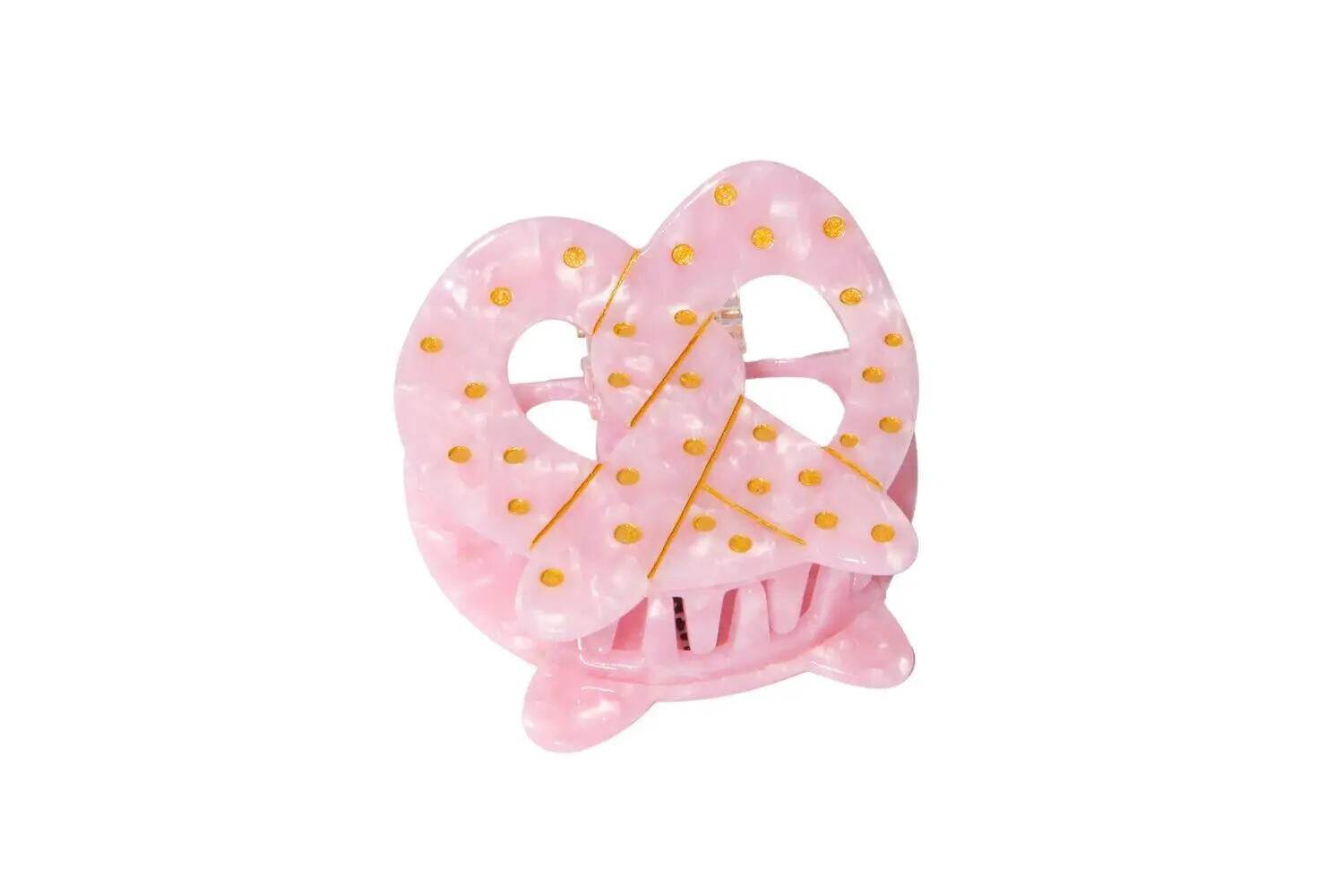 Pretzel hårklemme - pink
