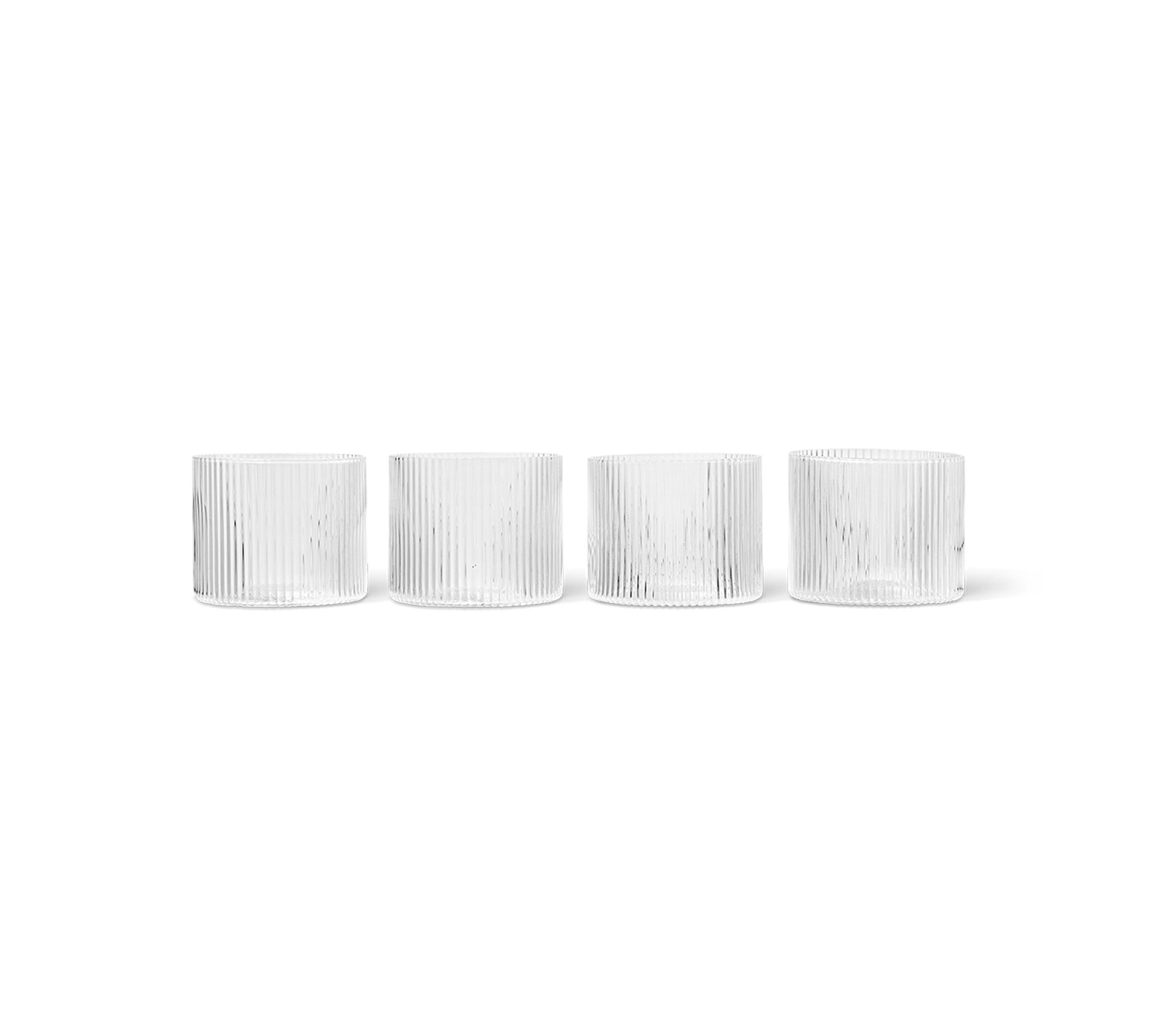 Ripple Low glas, 4 stk - klar