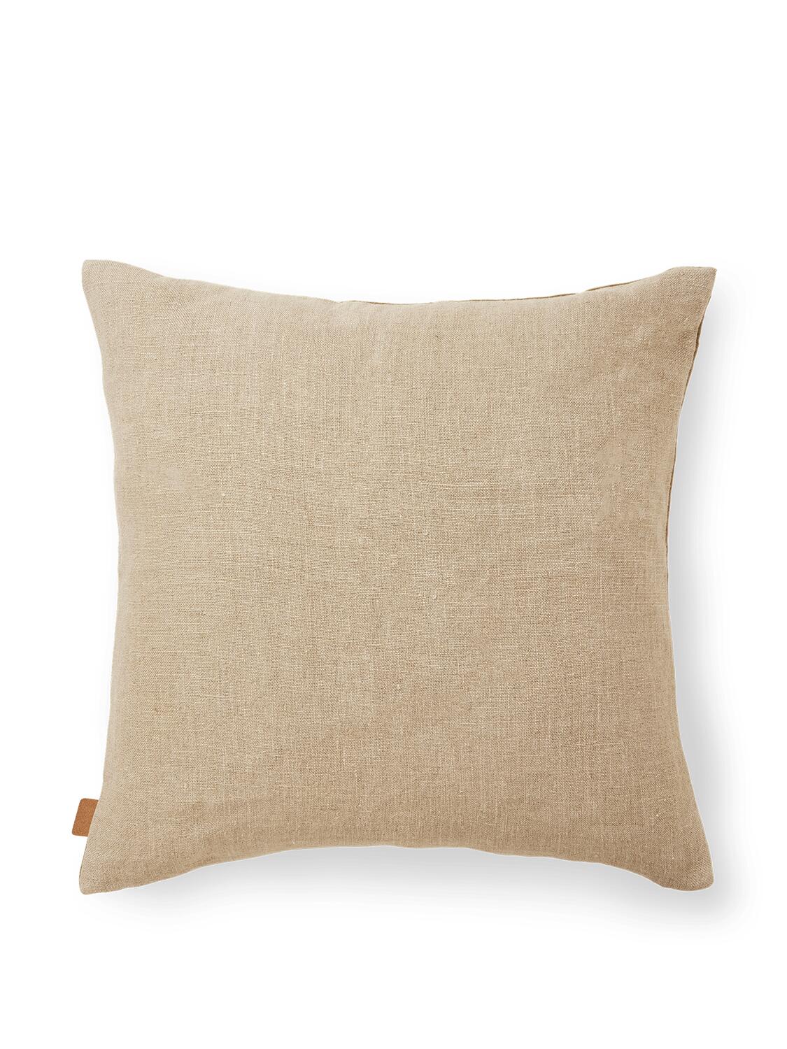 Senti Stripe pyntepude, 50x50 cm - Dark Sand/Linen