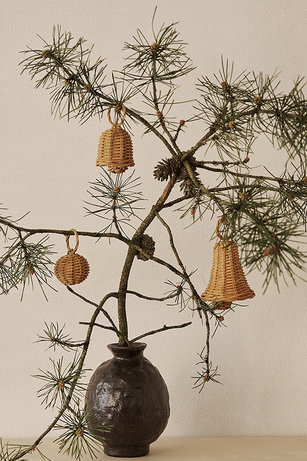 Braided Bell juleophæng, 3 stk – Natural