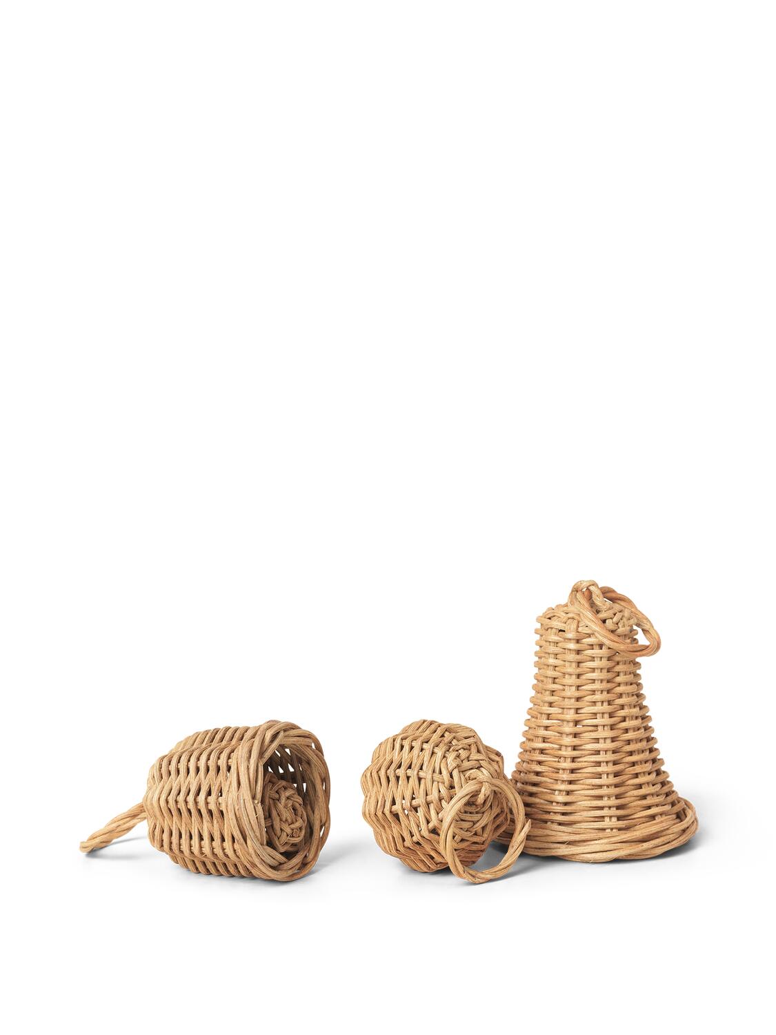 Braided Bell juleophæng, 3 stk – Natural