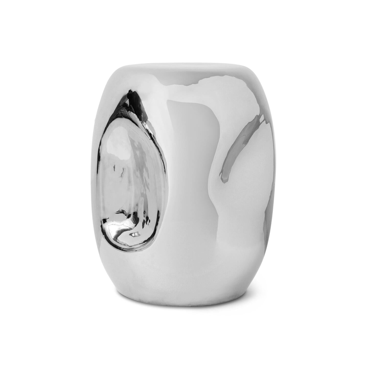 Currents sidebord, chrome - 36x36 cm